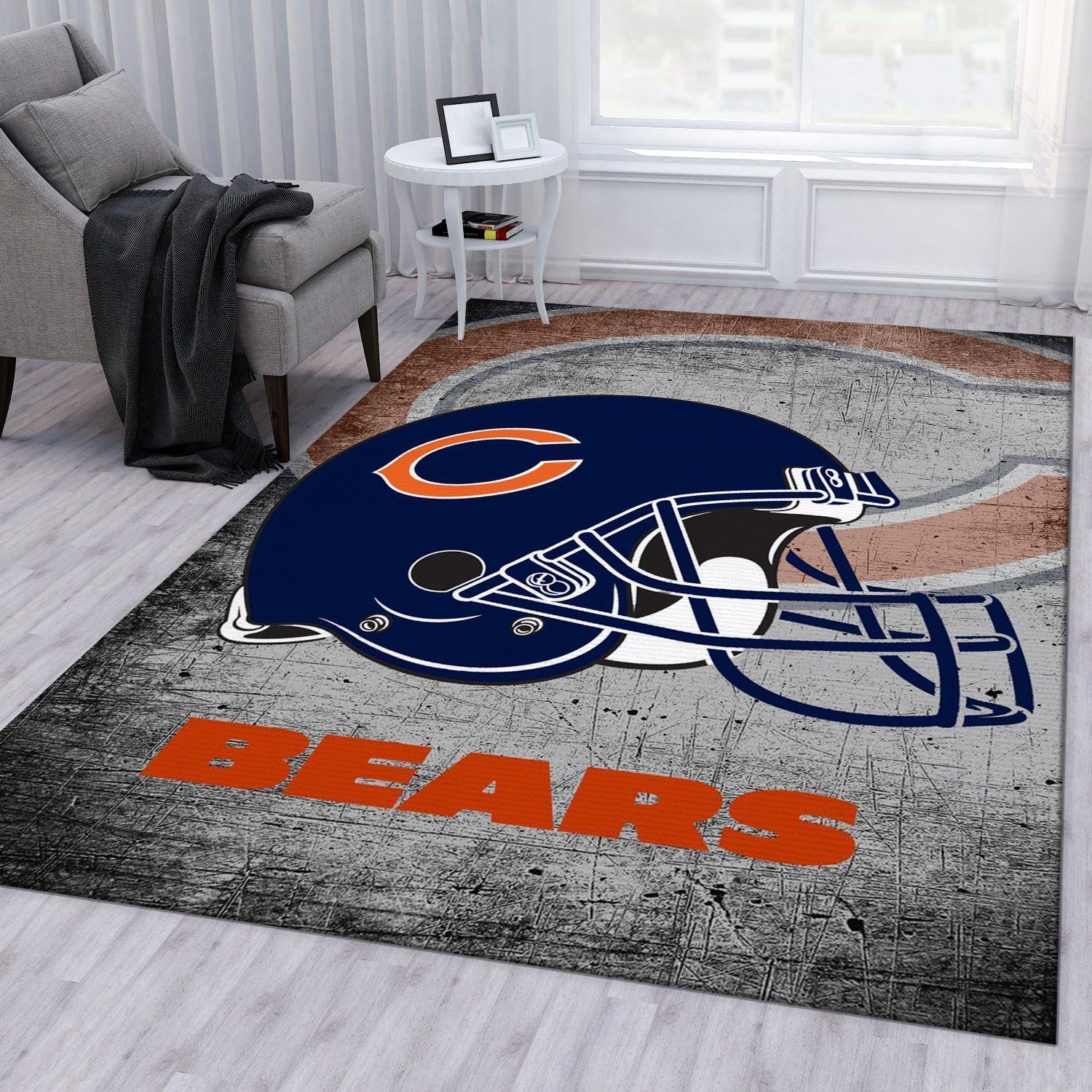 Chicago Bears Football Nfl Football Team Area Rug For Gift Bedroom Rug Home Decor Floor Decor - Indoor Outdoor Rugs