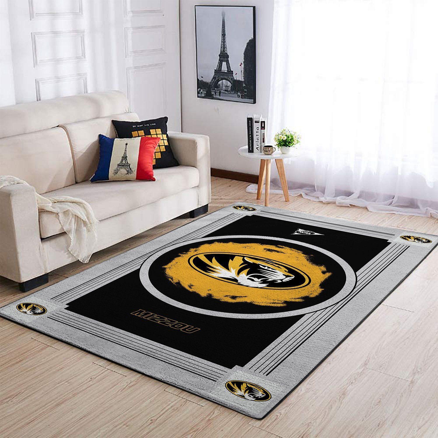 Missouri Tigers Ncaa Team Logo Nice Gift Home Decor Rectangle Area Rug - Indoor Outdoor Rugs