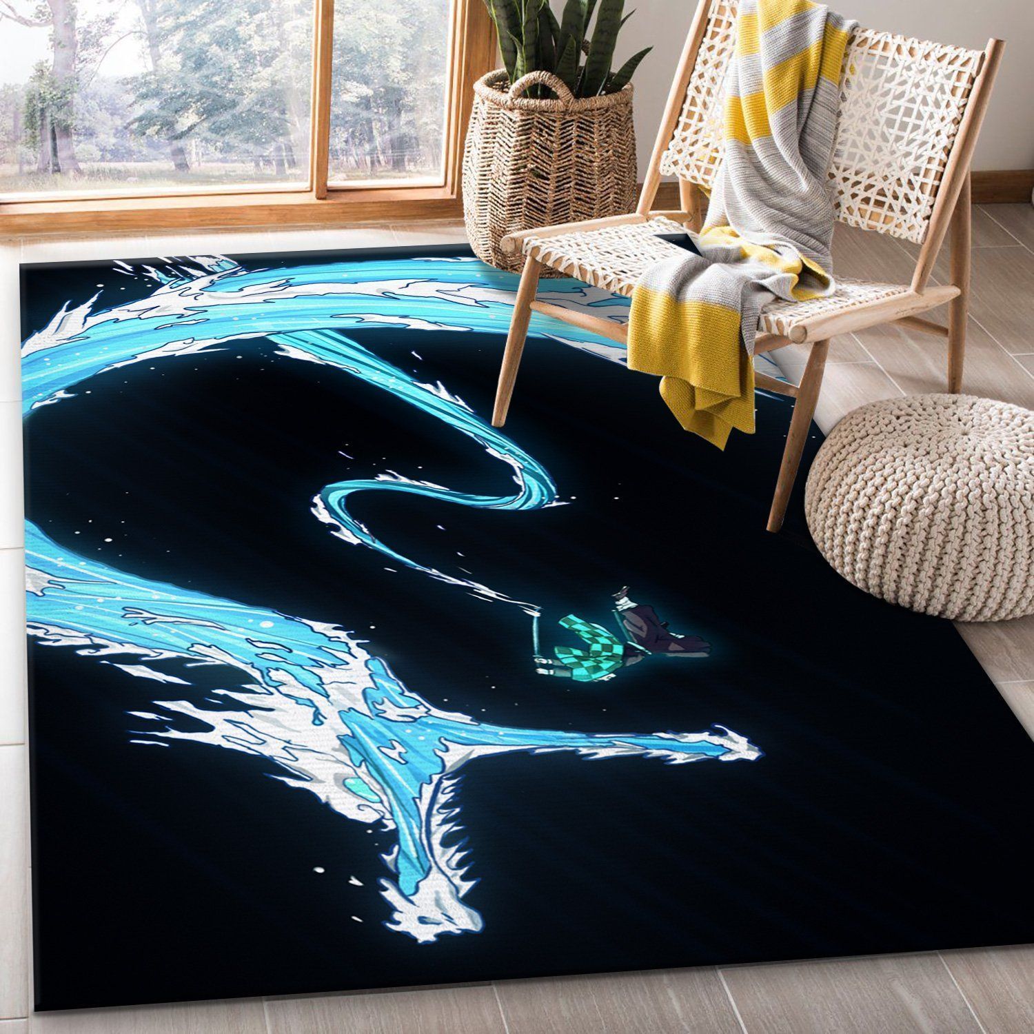 Demon Slayder Anime V7 Area Rug For Christmas Bedroom Rug US Gift Decor - Indoor Outdoor Rugs