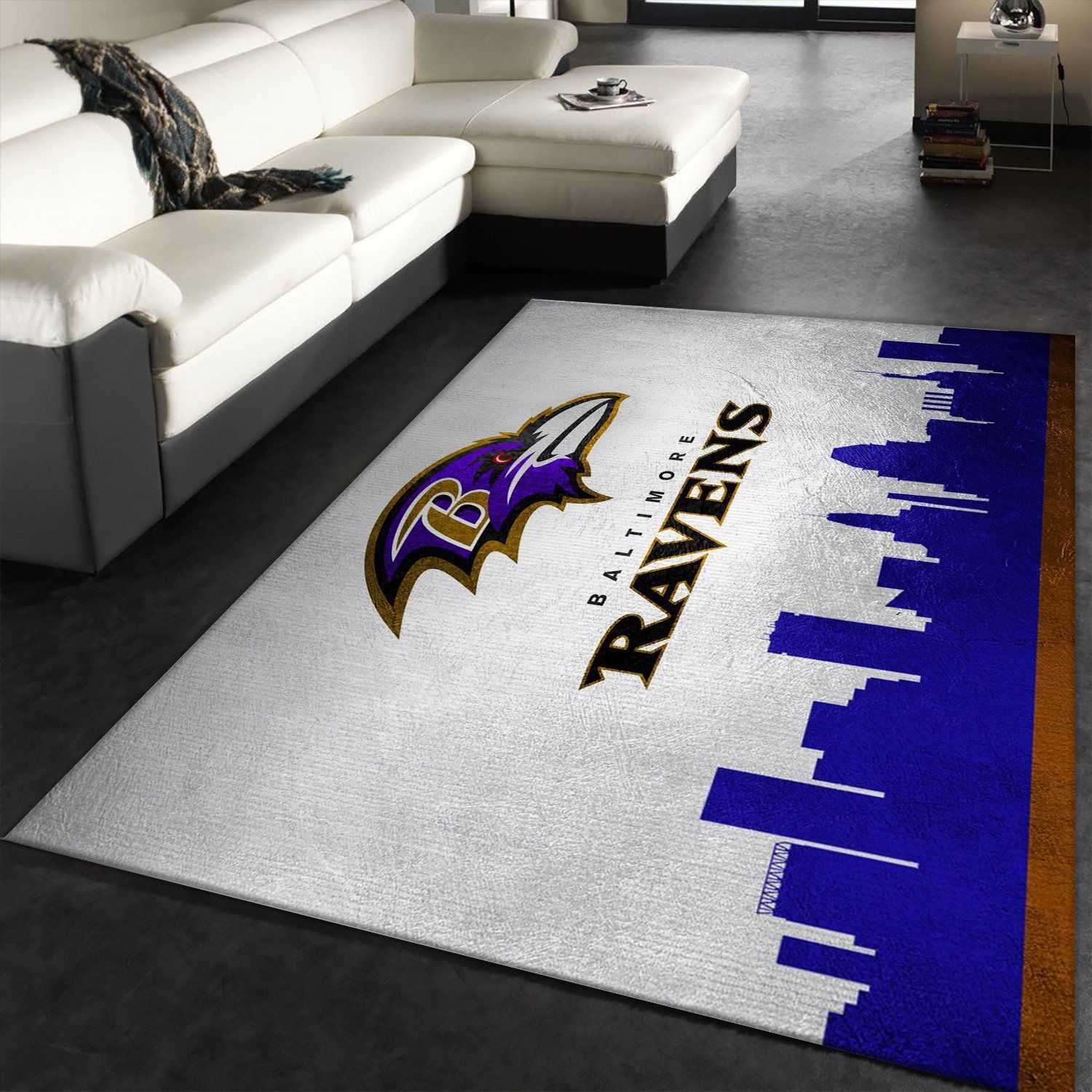 Baltimore Ravens Skyline 2 NFL Area Rug, Living Room Rug, Christmas Gift US Decor - Indoor Outdoor Rugs