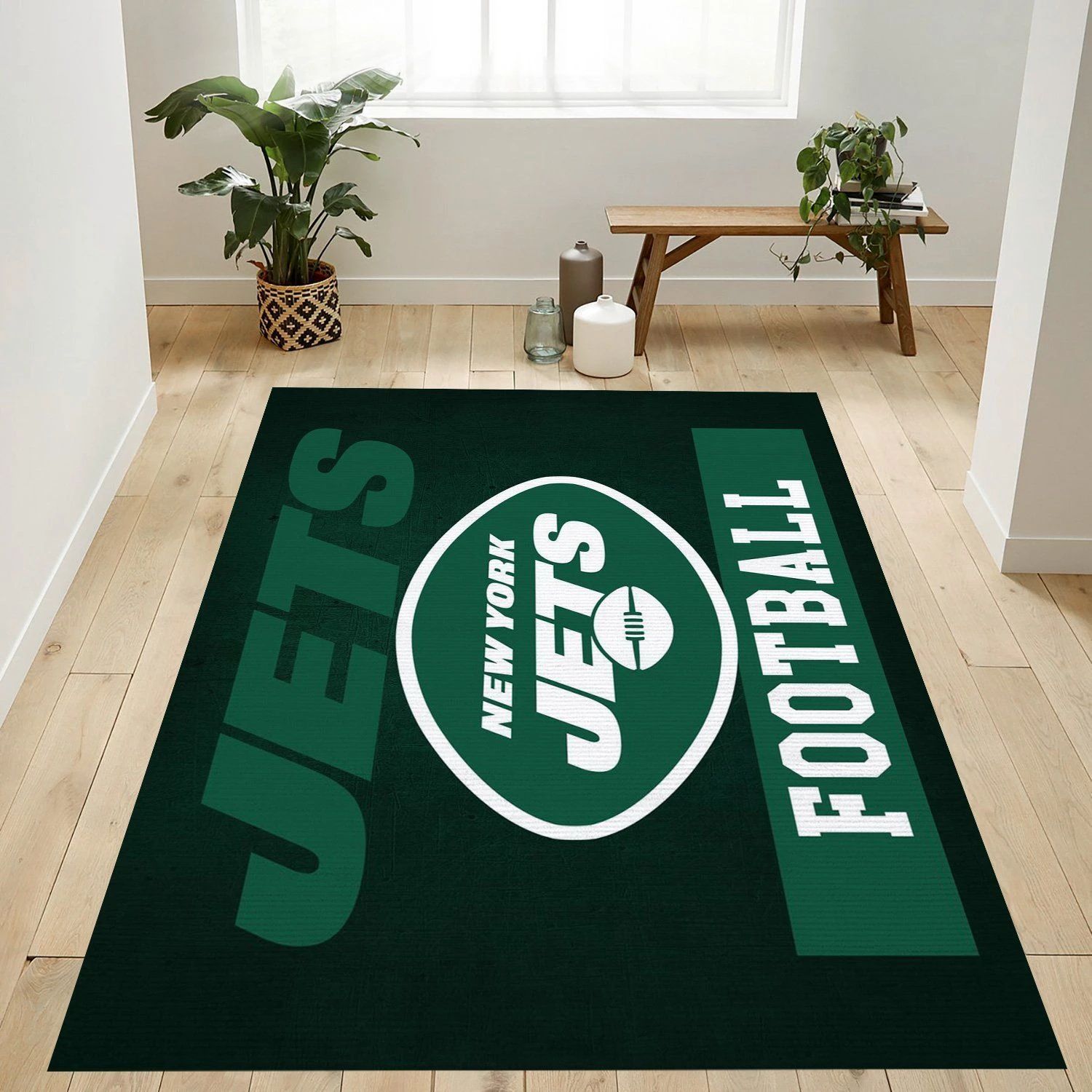 New York Jets Football Nfl Area Rug Bedroom Rug Home Decor Floor Decor - Indoor Outdoor Rugs