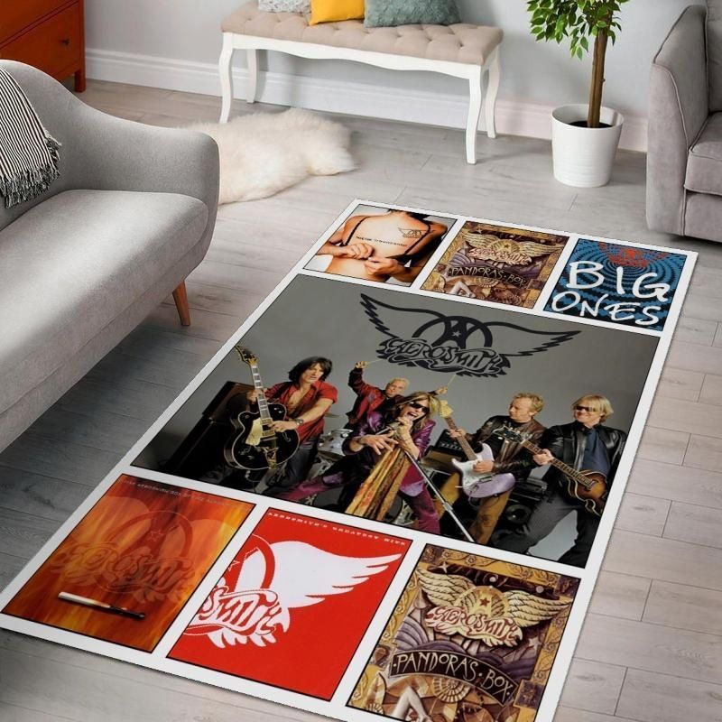 Aerosmith Ver 6 Living Room Music Band Area Rugs, Living room and bedroom Rug, Family Gift US Decor - Indoor Outdoor Rugs