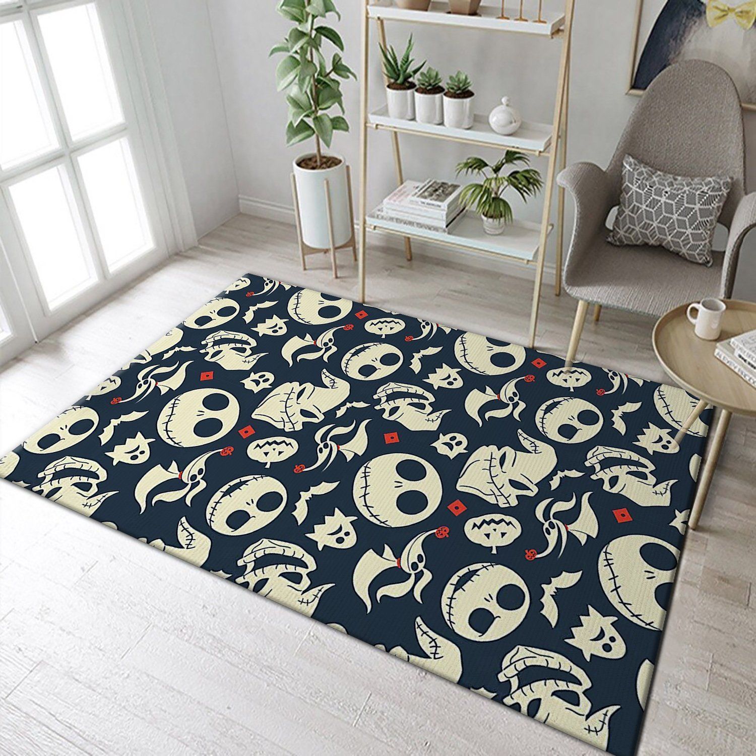 Nightmare Before Christmas Pattern Area Rug Geeky Carpet home decor Bedroom Living Room decor - Indoor Outdoor Rugs