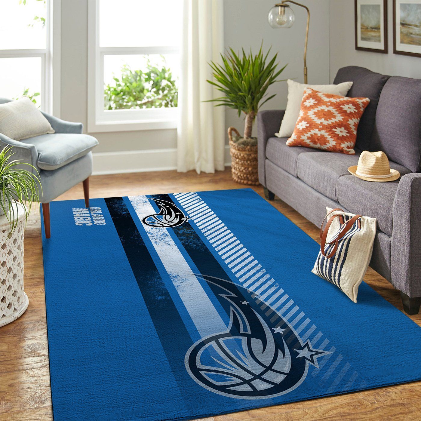 Orlando Magic Nba Team Logo Nice Gift Home Decor Rectangle Area Rug - Indoor Outdoor Rugs