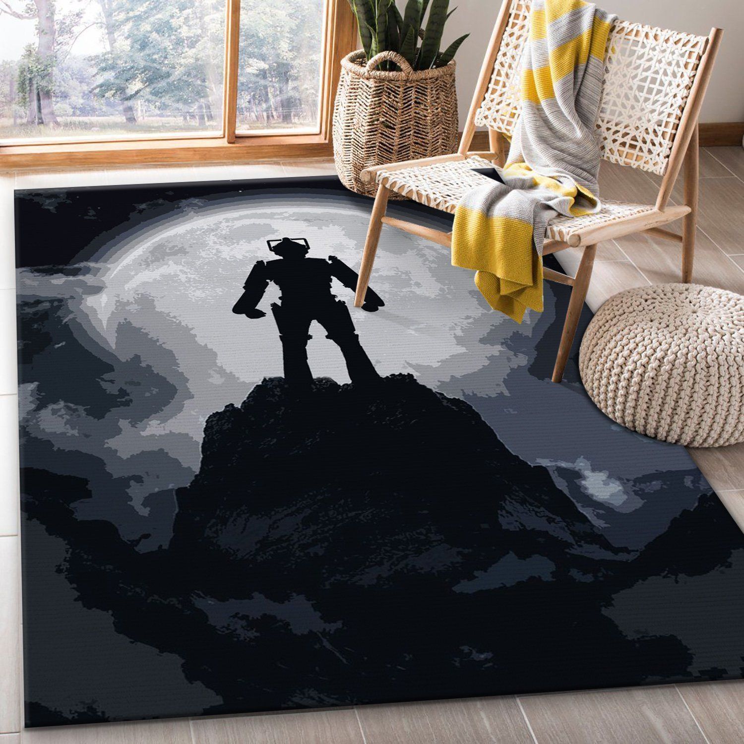 Moon Fight 25 Rug Bedroom Rug Home US Decor - Indoor Outdoor Rugs