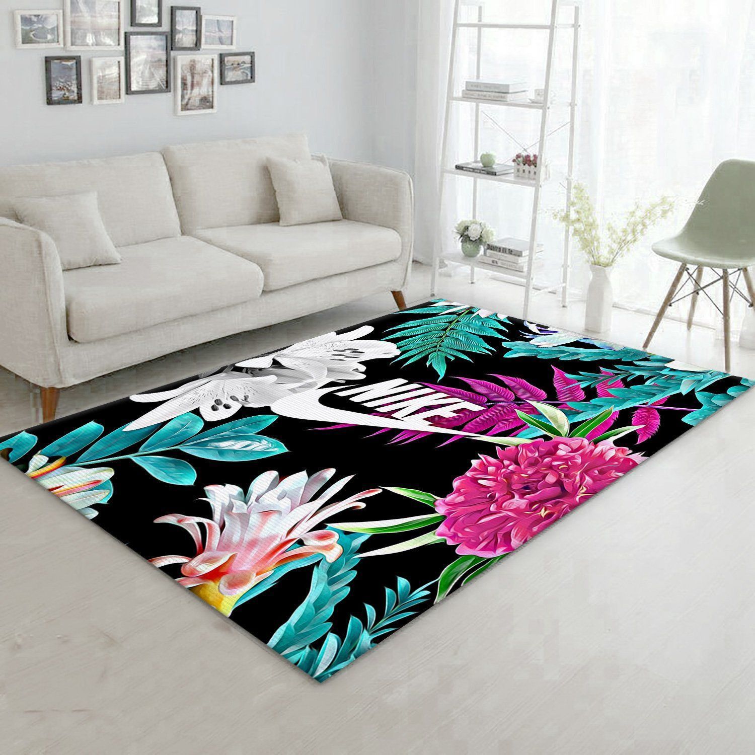 Nike Flower V1 Fashion Brand Rug Living Room Rug Home US Decor - Indoor Outdoor Rugs