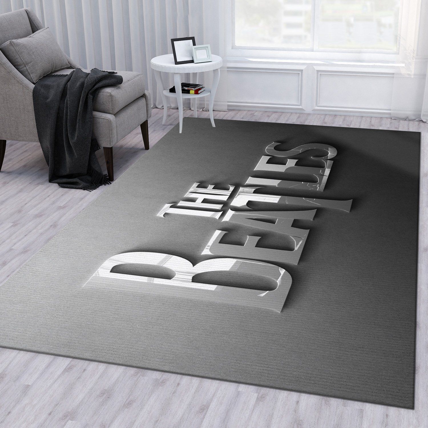 The Beatles Logo Band Rug Living Room Rug US Gift Decor - Indoor Outdoor Rugs