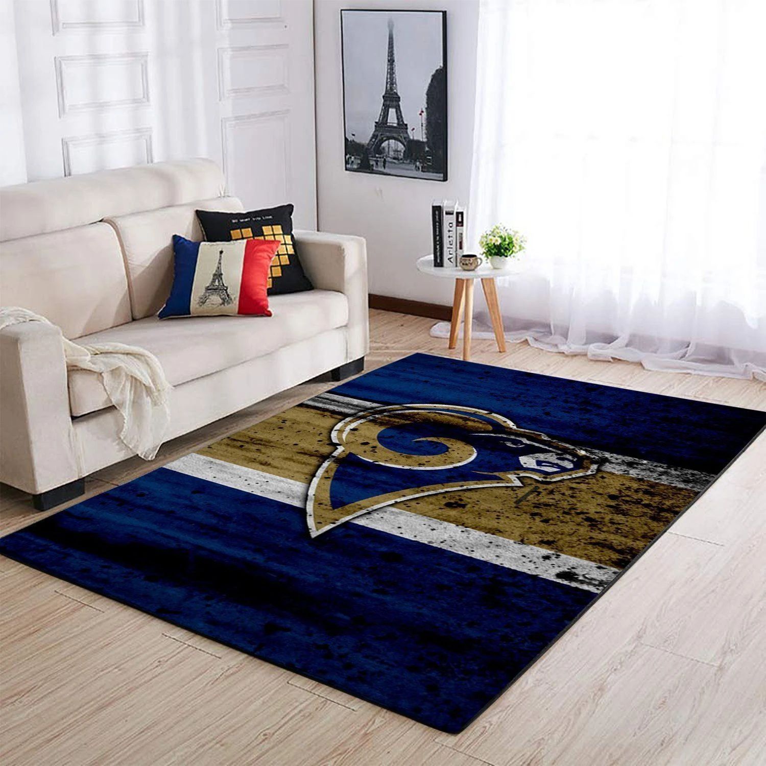 Los Angeles Rams Area Rug Nfl Football Floor Décor - Indoor Outdoor Rugs