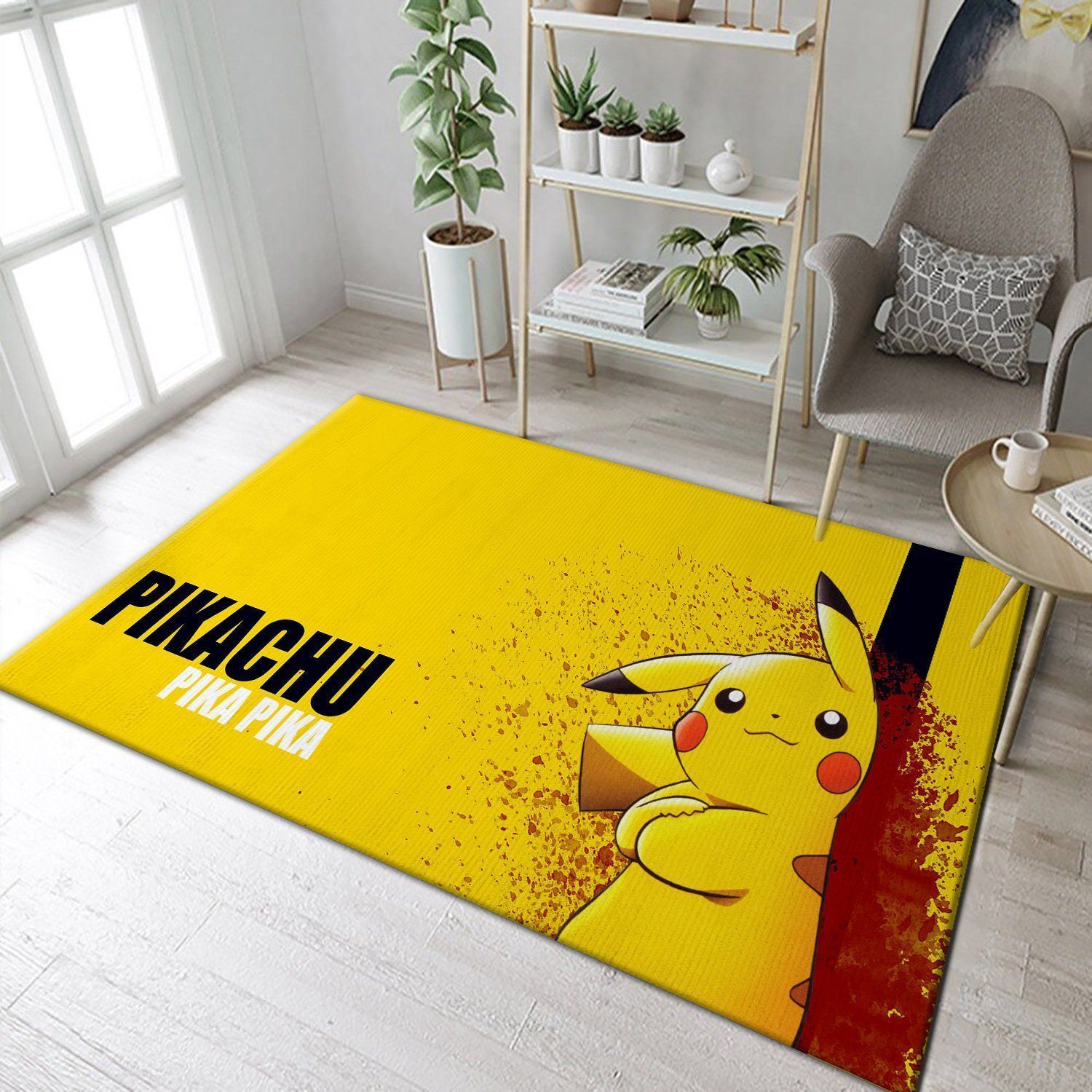 Pikachu Pokemon Anime Movies Area Rug Floor Decor The US Decor - Indoor Outdoor Rugs