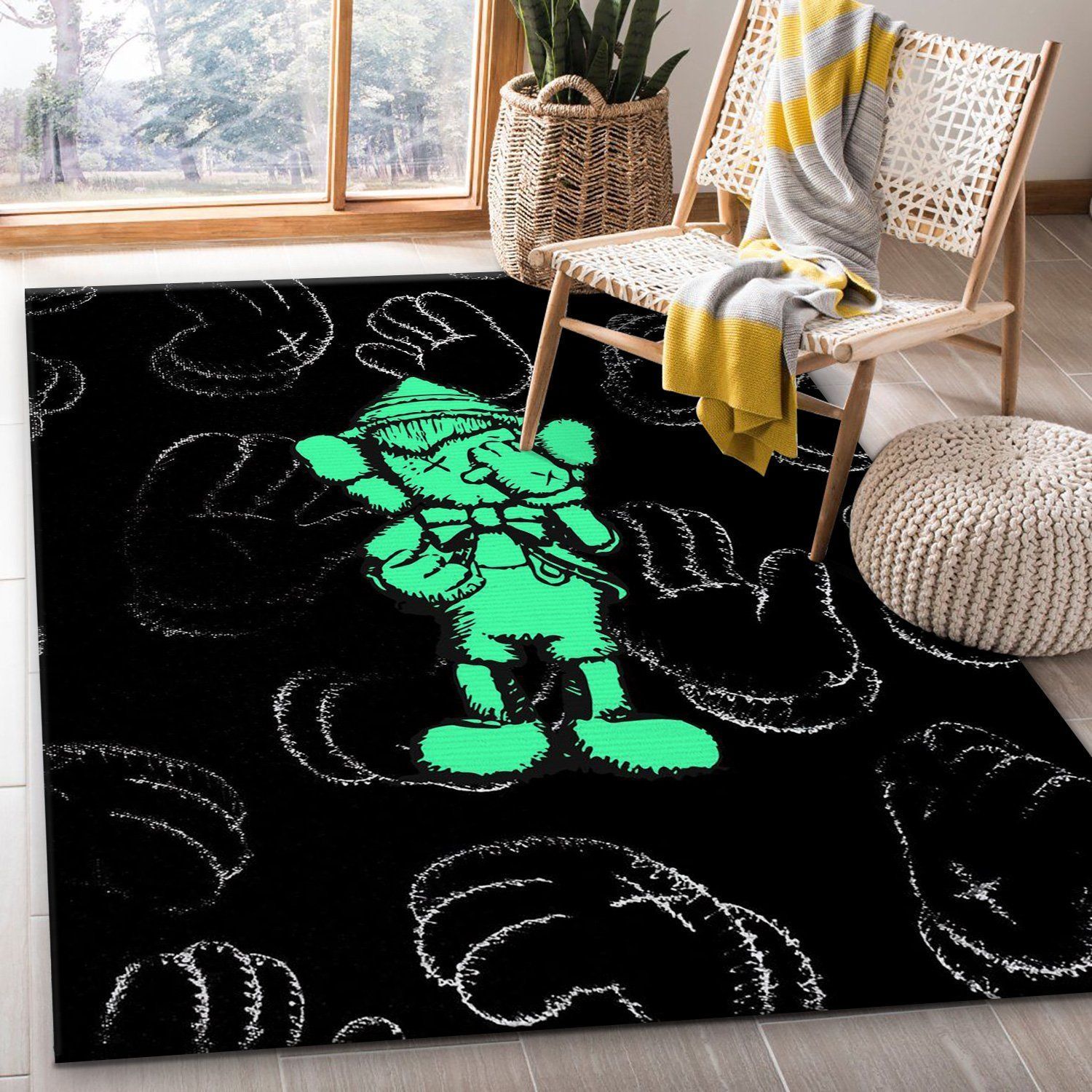 Kaws Original Pinocchio Rug Living Room Rug Home Decor Floor Decor - Indoor Outdoor Rugs