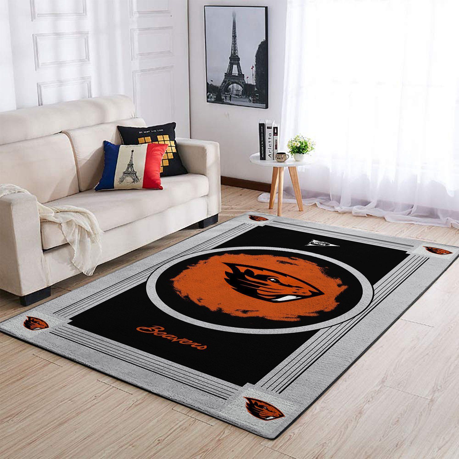 Oregon State Beavers Ncaa Team Logo Nice Gift Home Decor Rectangle Area Rug - Indoor Outdoor Rugs