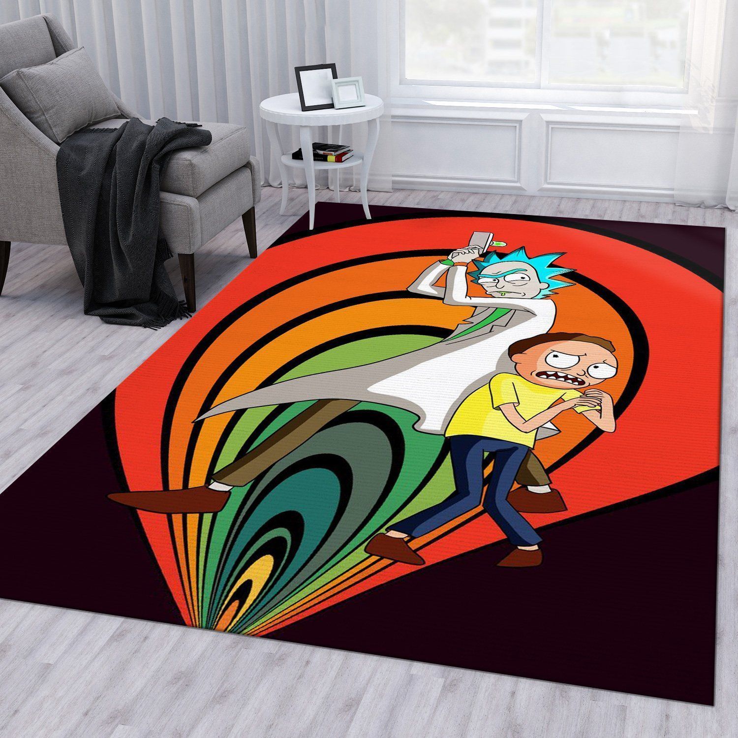 Rick And Morty Christmas Gift Rug Bedroom Rug Home Decor Floor Decor - Indoor Outdoor Rugs