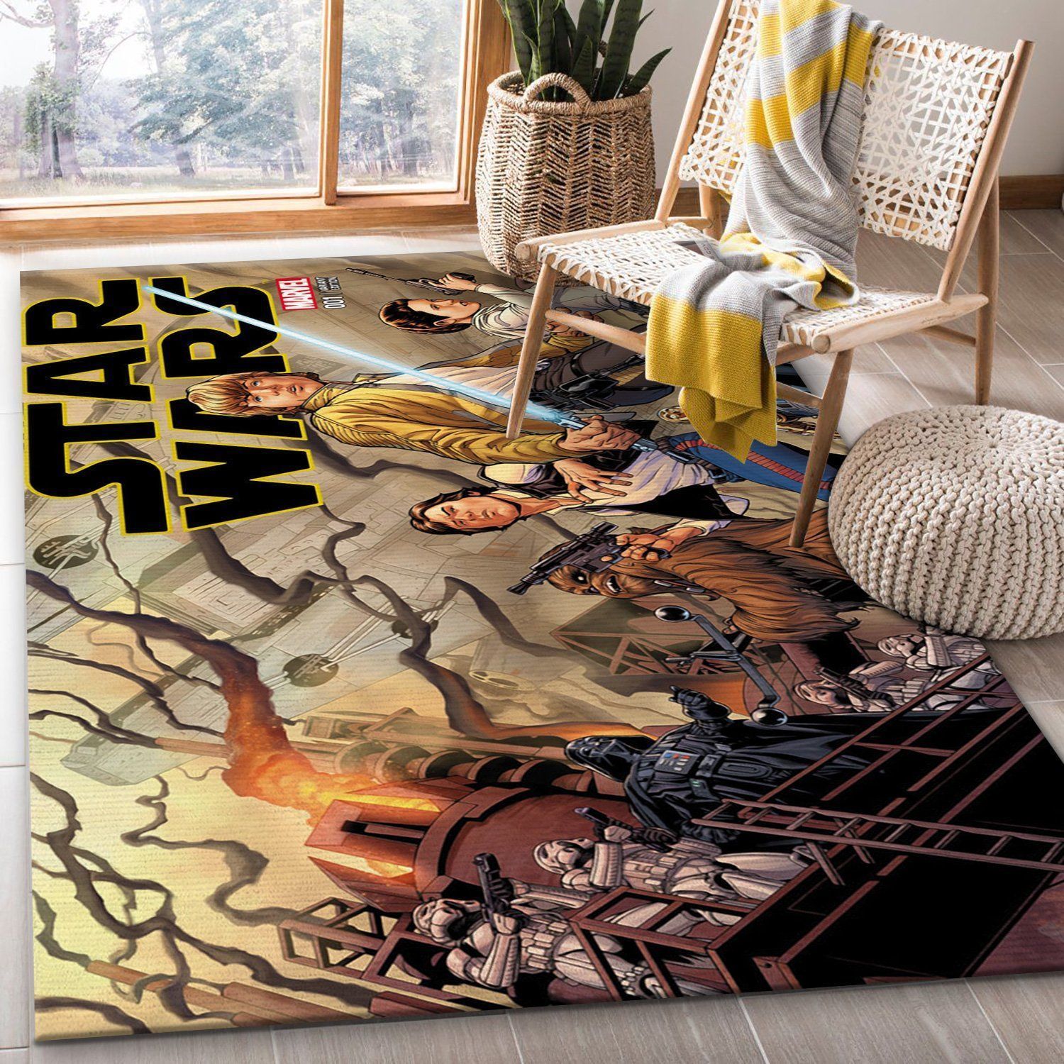 Star Wars Marvel Comic Area Rug For Christmas Living Room Rug Home Decor Floor Decor - Indoor Outdoor Rugs