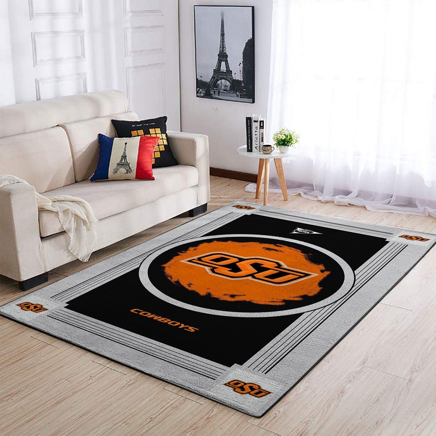 Oklahoma State Cowboys Ncaa Team Logo Nice Gift Home Decor Rectangle Area Rug - Indoor Outdoor Rugs