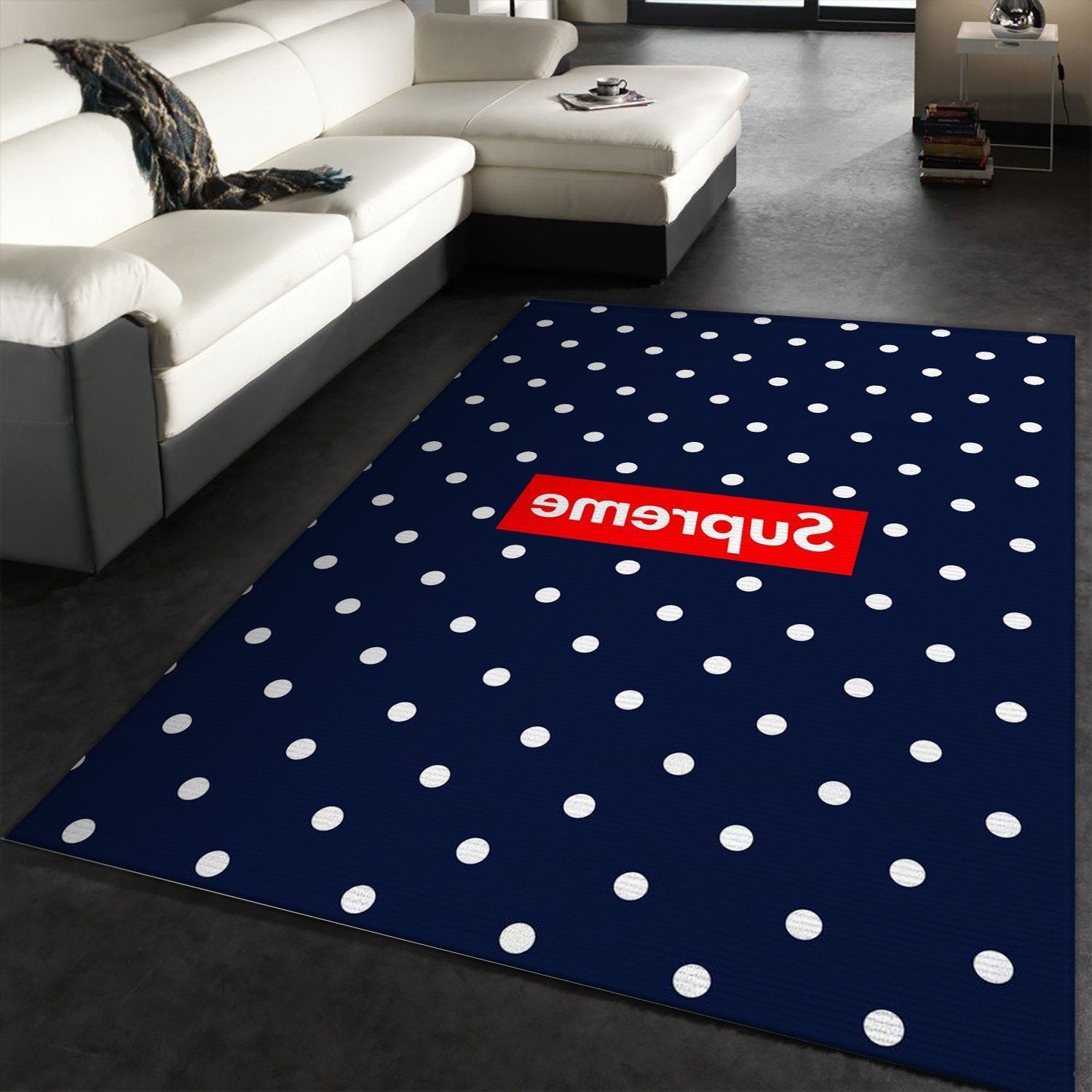 Supreme X Cdg Rectangle Rug Bedroom Rug Home Decor Floor Decor - Indoor Outdoor Rugs