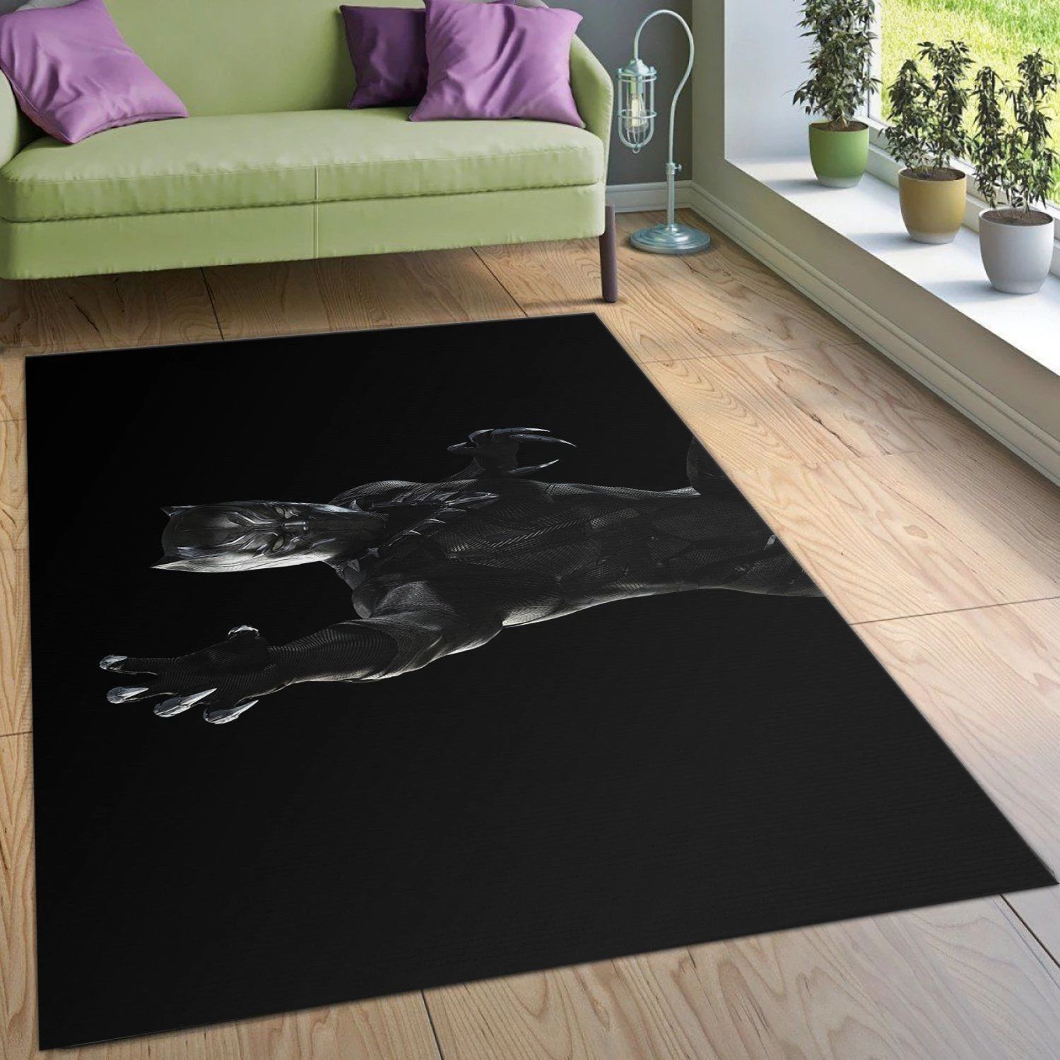 Black Panther Ver3 Area Rug Living Room Rug Home Decor Floor Decor - Indoor Outdoor Rugs