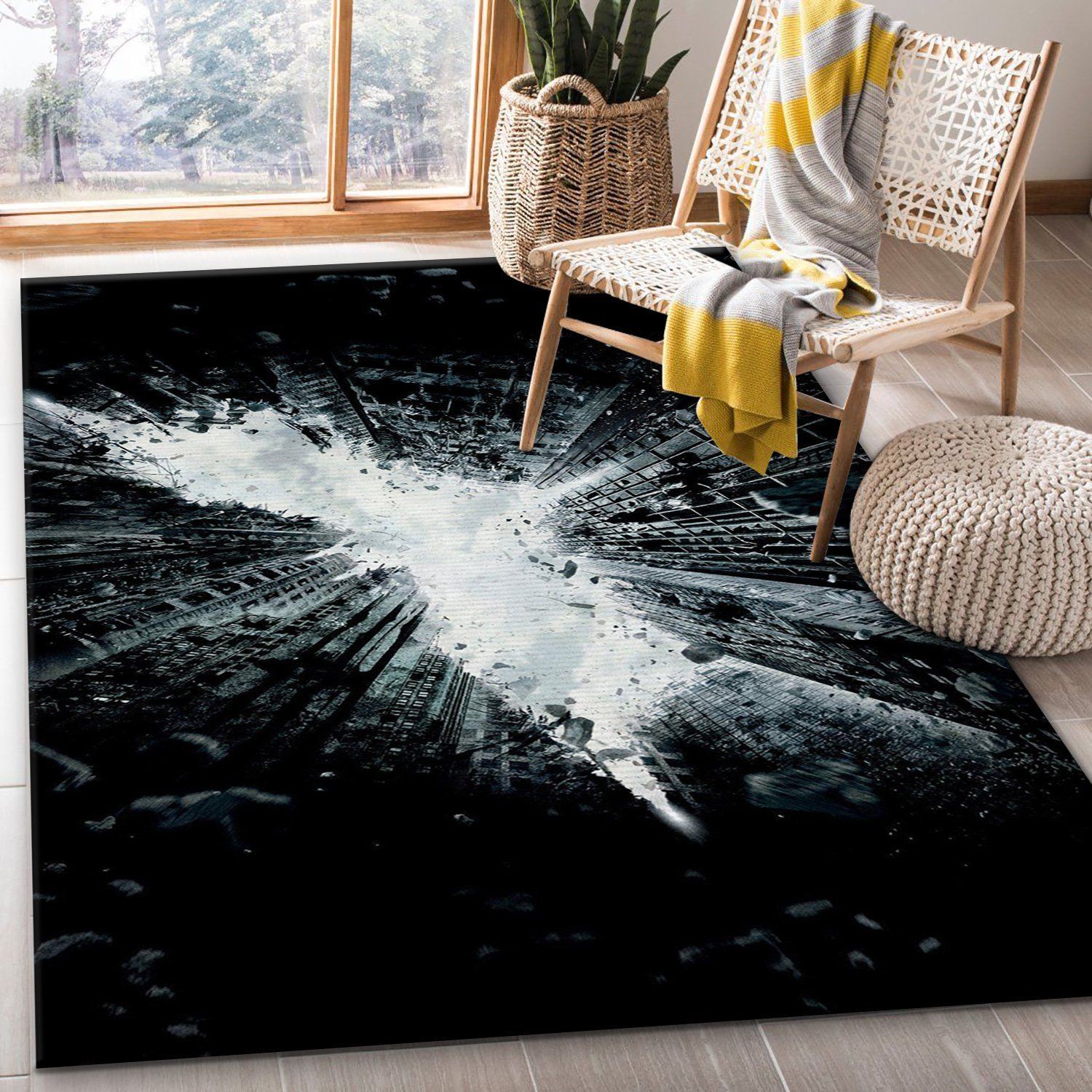 Batman Logo Movie Area Rug Living Room Rug US Gift Decor - Indoor Outdoor Rugs