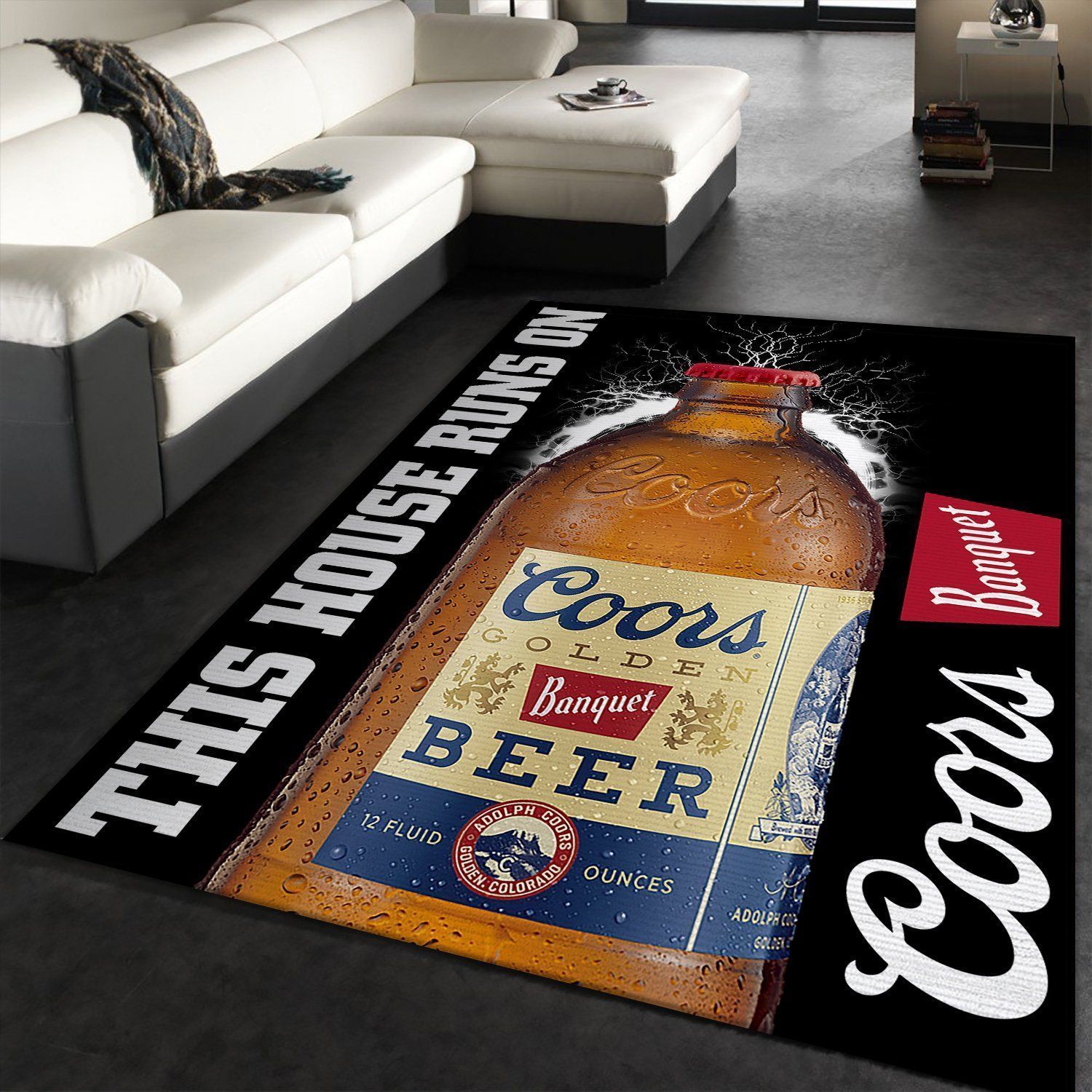 Coors Banquet This House Runs On Area Rugs Living Room Carpet Floor Decor The US Decor - Indoor Outdoor Rugs