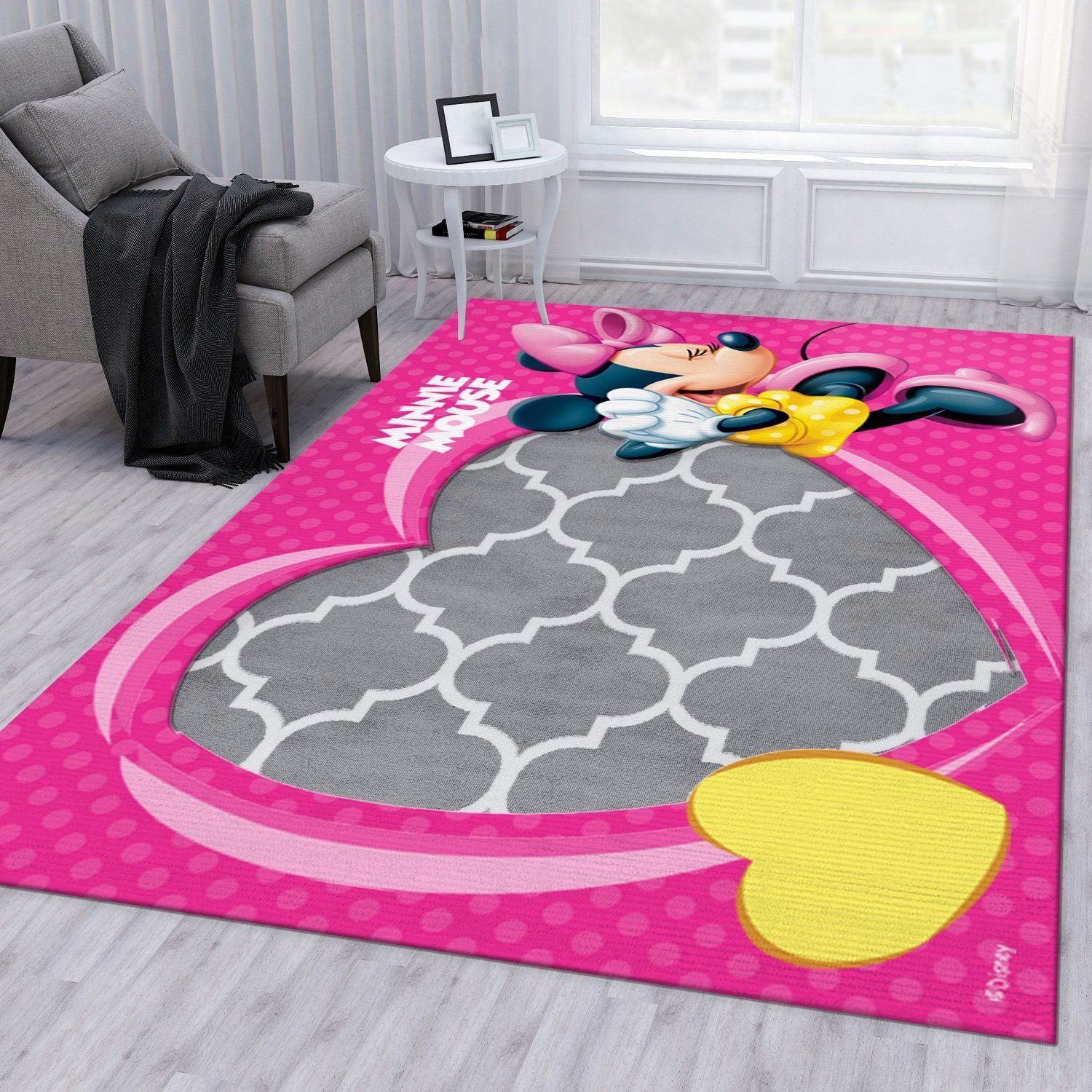 Minnie Mouse Ver7 Movie Area Rug Bedroom Rug Home Decor Floor Decor - Indoor Outdoor Rugs