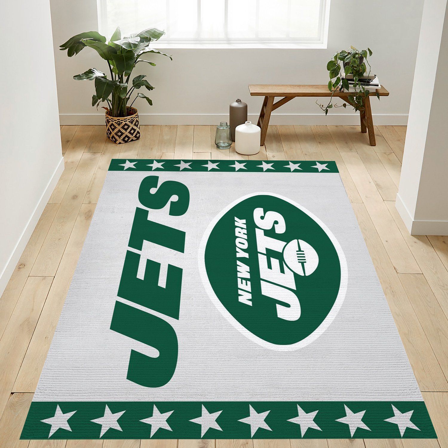 New York Jets Banner Nfl Area Rug Living Room Rug Home Decor Floor Decor - Indoor Outdoor Rugs