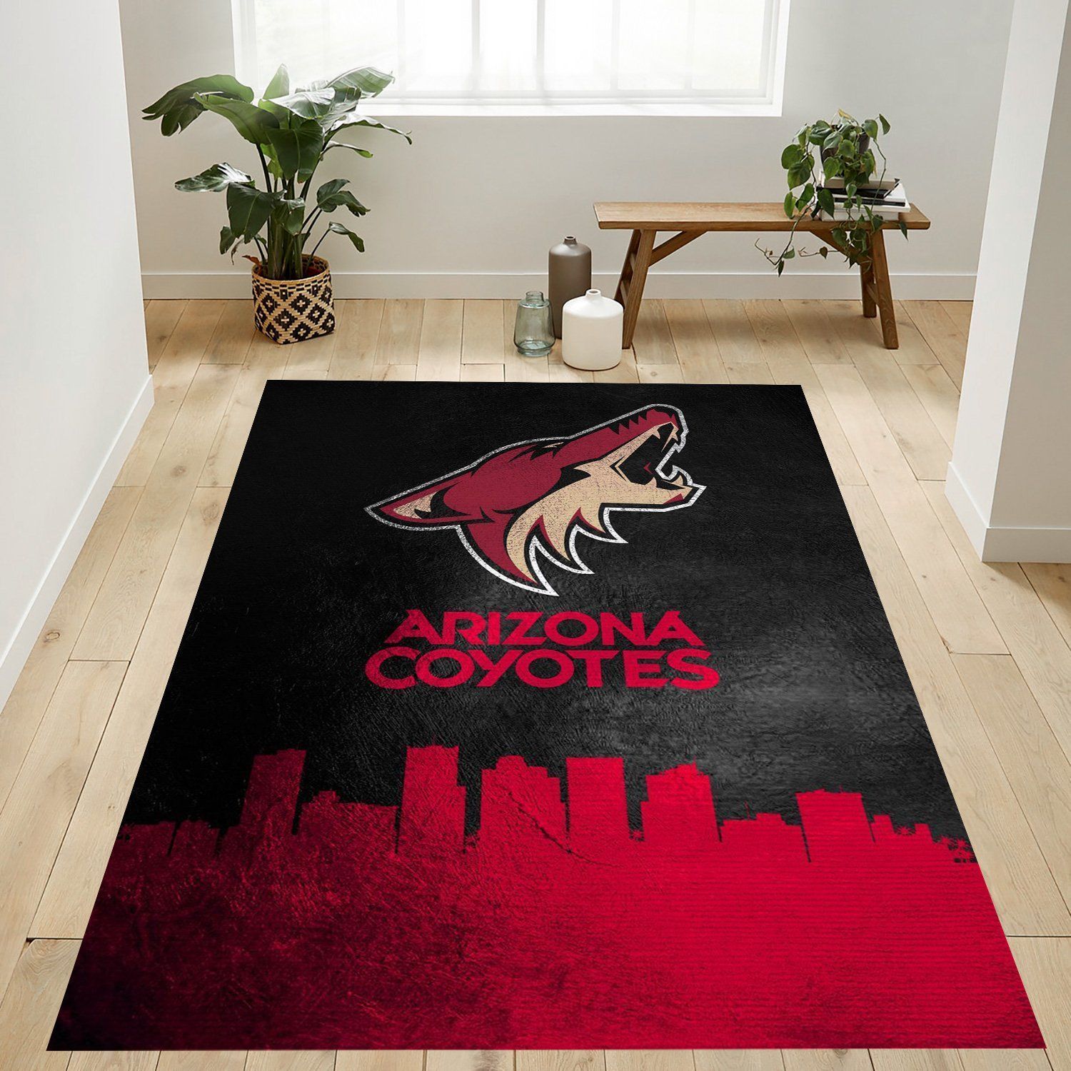 Arizona Coyotes Skyline Nfl Area Rug Living Room Rug Home Decor Floor Decor - Indoor Outdoor Rugs