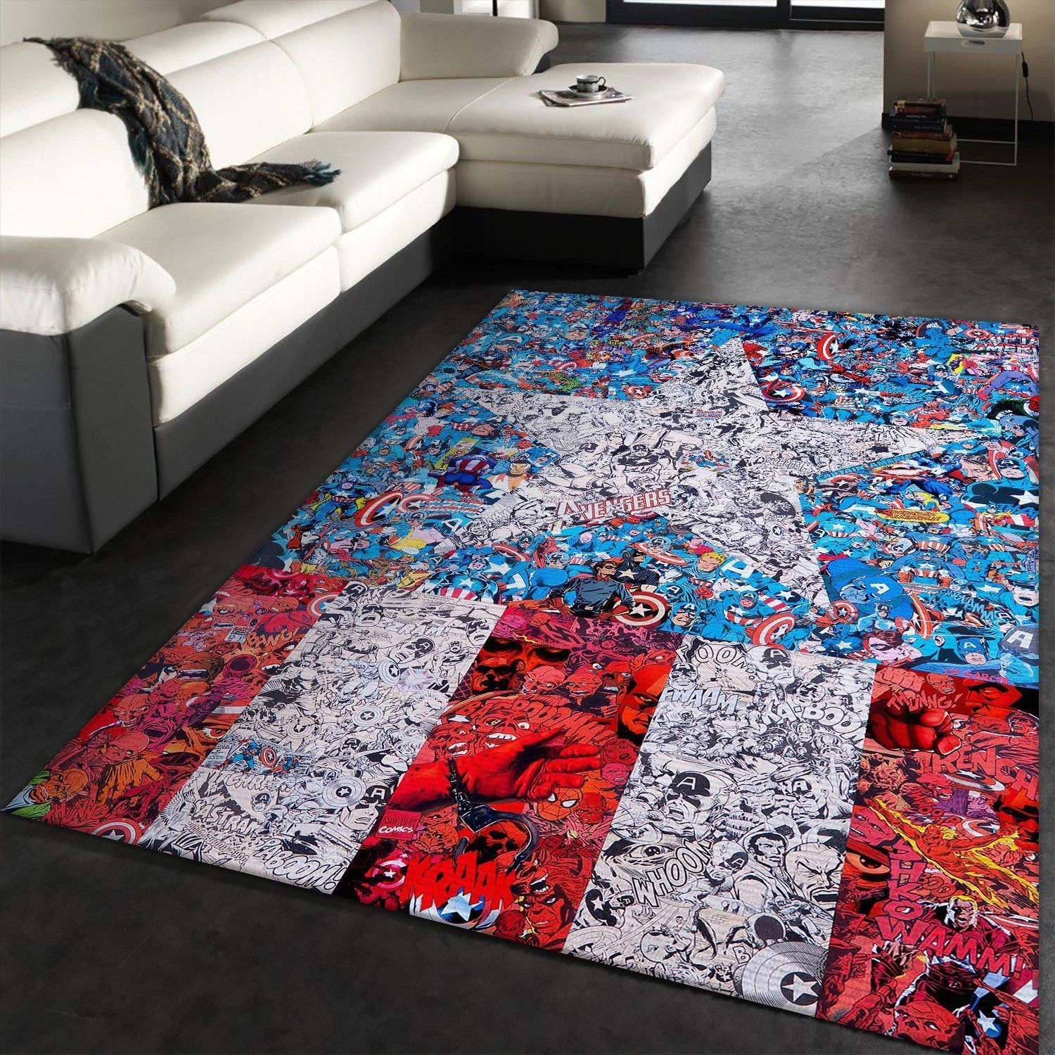 Captain America Rug The US Decor - Indoor Outdoor Rugs