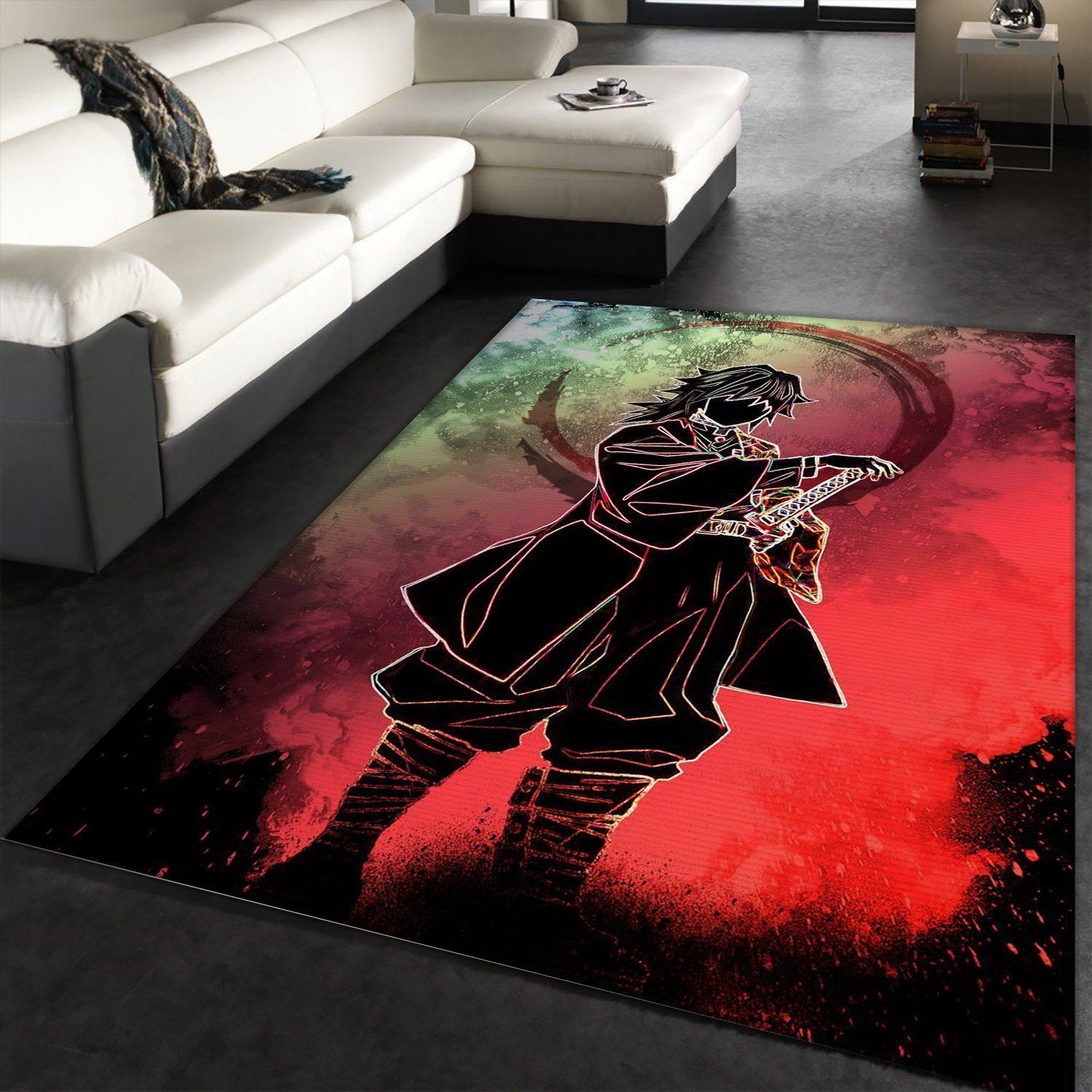 Soul Of The Water Pillar Manga Hero Area Rug, Bedroom, Home Decor Floor Decor - Indoor Outdoor Rugs