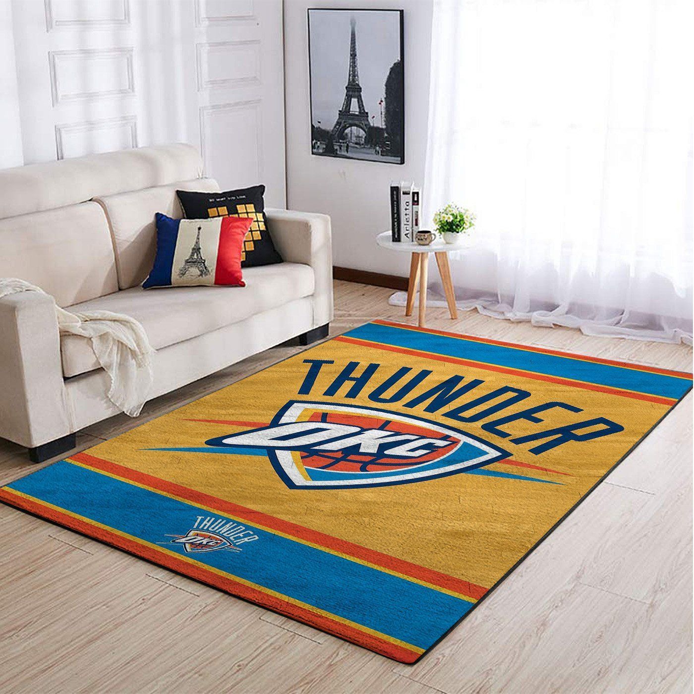 Oklahoma City Thunder Nba Team Logo Style Nice Gift Home Decor Rectangle Area Rug - Indoor Outdoor Rugs