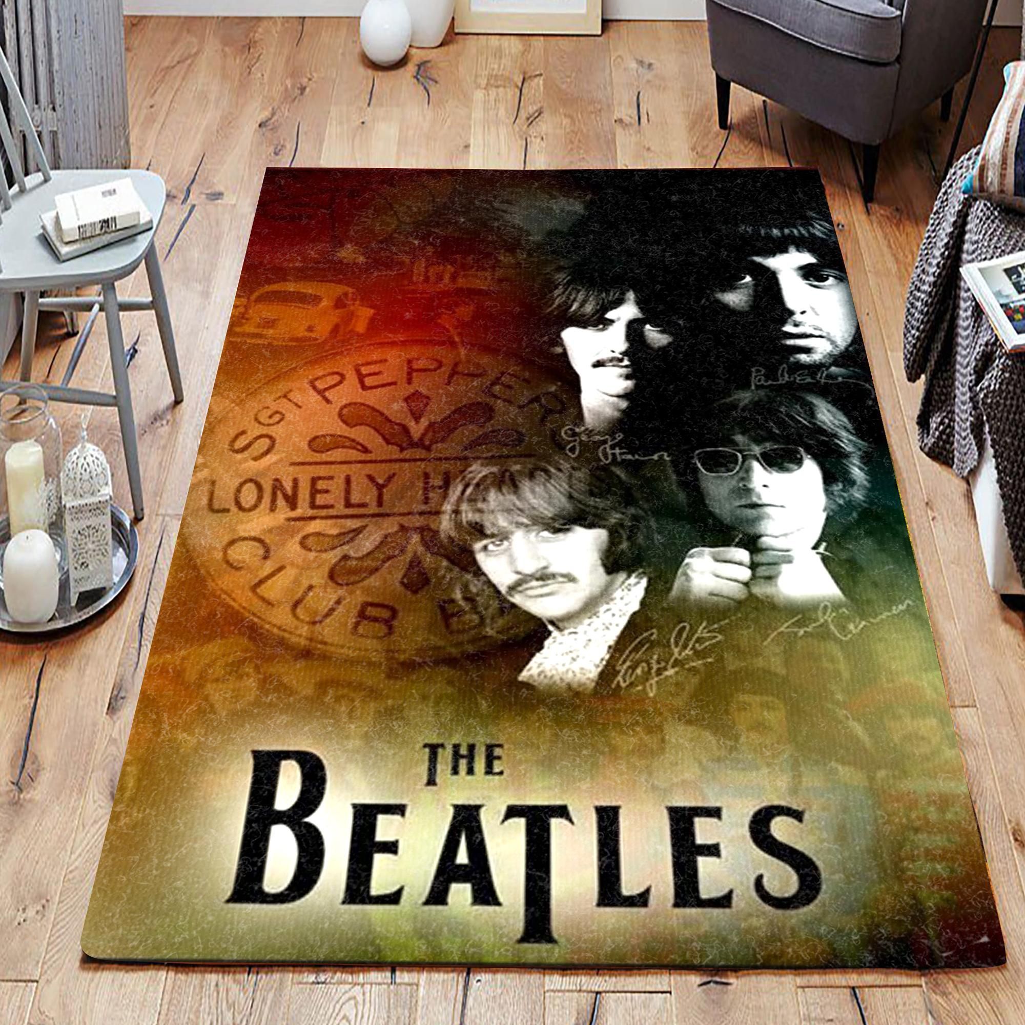 The Beatles Sgt Peppers Lonely Hearts Club Band Vintage Living Room Area Rug For Christmas Family Gift US Decor - Indoor Outdoor Rugs