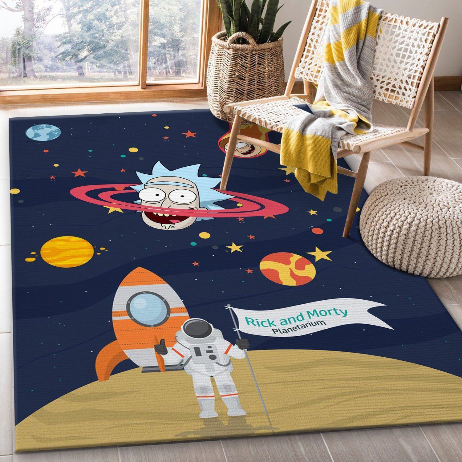 Rick And Morty Christmas Gift Rug Bedroom Rug Home Decor Floor Decor - Indoor Outdoor Rugs