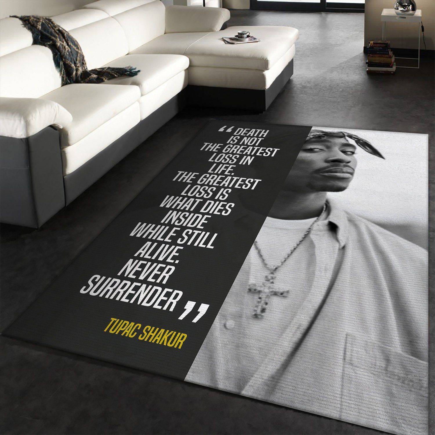 Tupac Shakur Rapper Quote Music Legends Music rug Home Decor - Indoor Outdoor Rugs