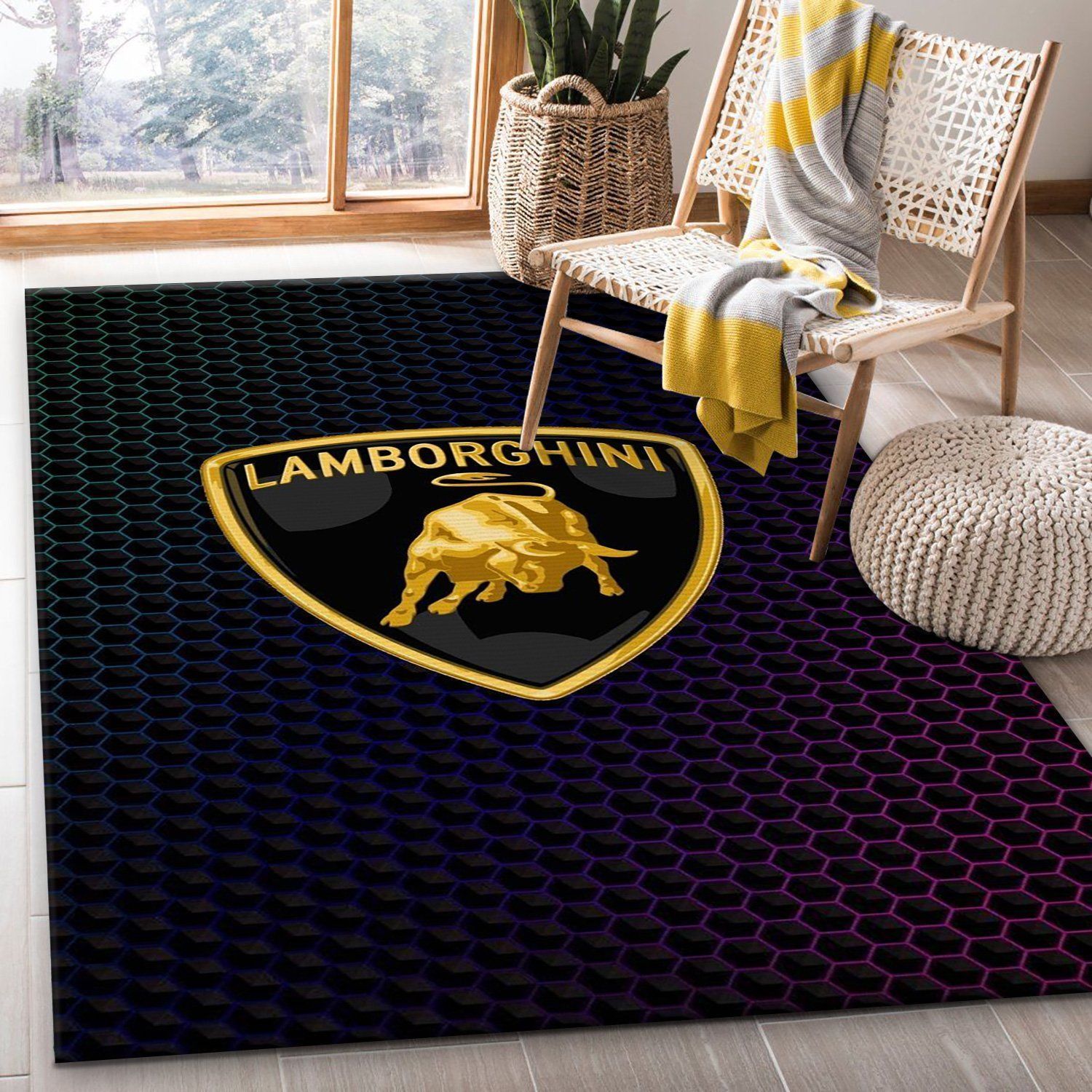 Lamborghini Trio Area Rugs Living Room Rug Christmas Gift US Decor - Indoor Outdoor Rugs