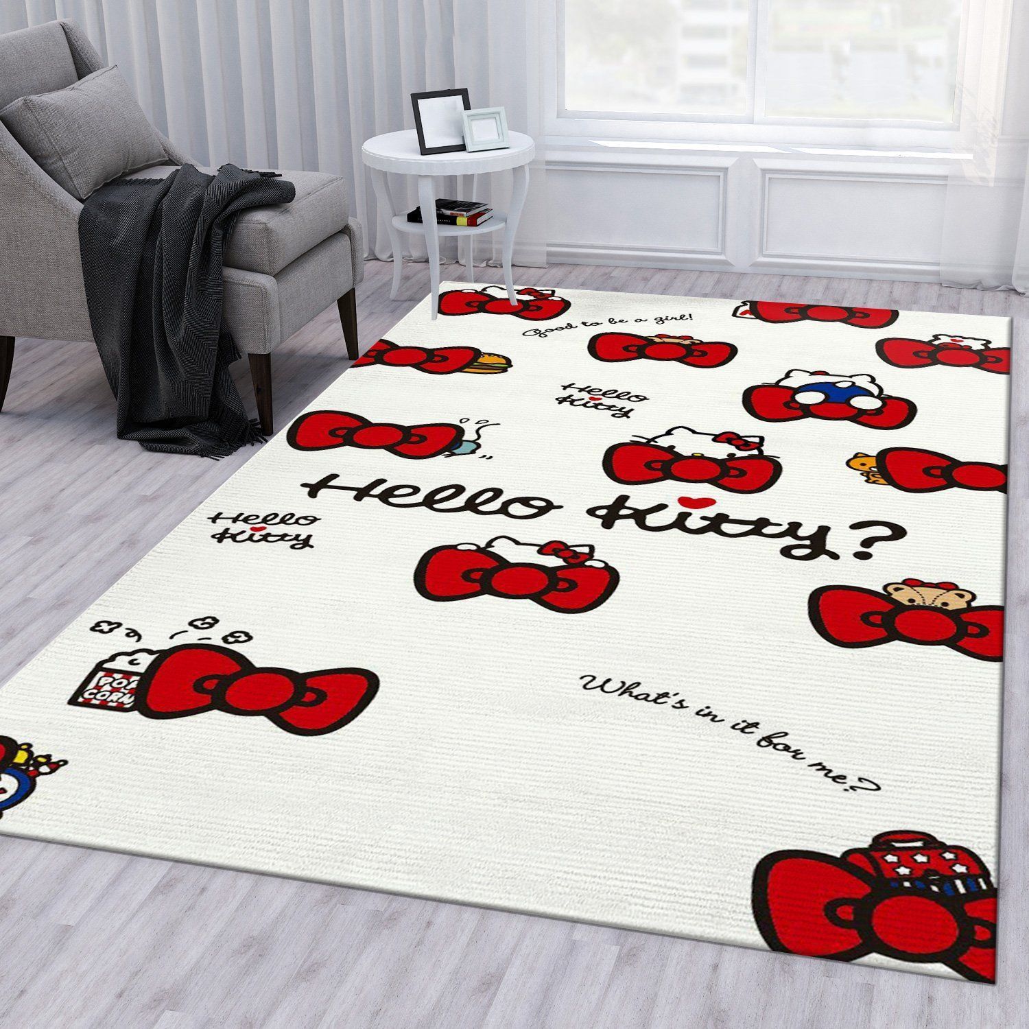 Hello Kitty 6 Area Rug For Christmas Bedroom Rug US Gift Decor - Indoor Outdoor Rugs