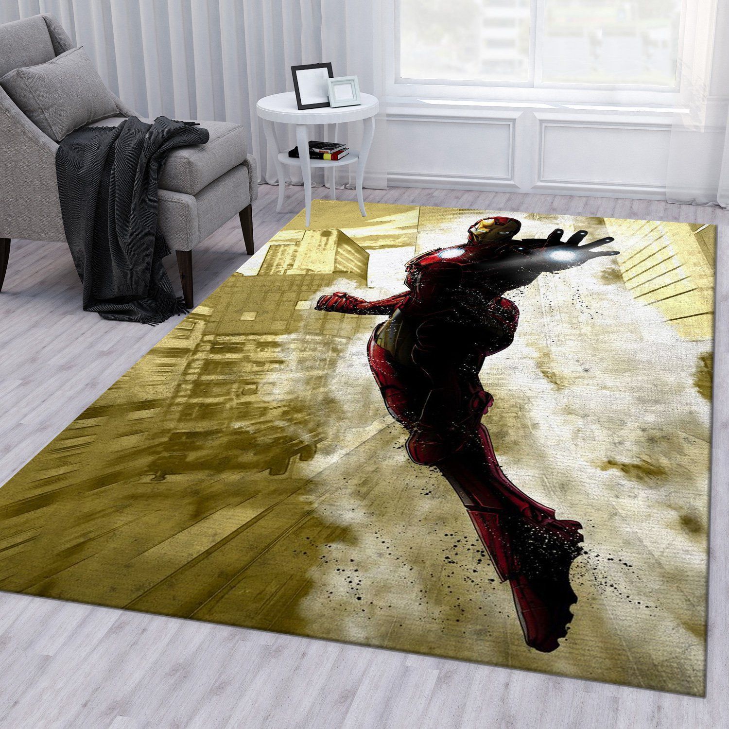 Iron Man Rug Living Room Rug Home US Decor - Indoor Outdoor Rugs