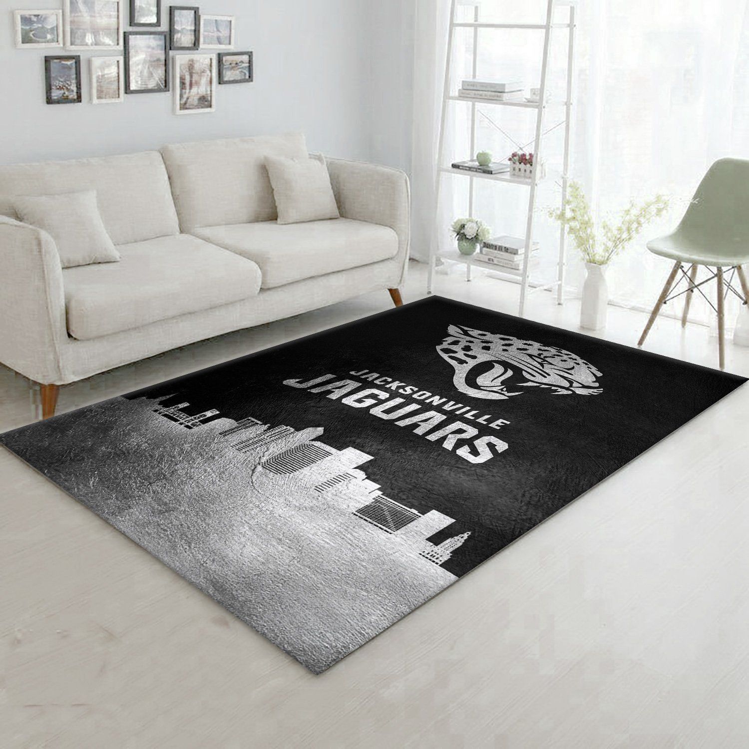 Jacksonville Jaguars NFL Team Logos Area Rug, Living Room Rug, Christmas Gift US Decor - Indoor Outdoor Rugs