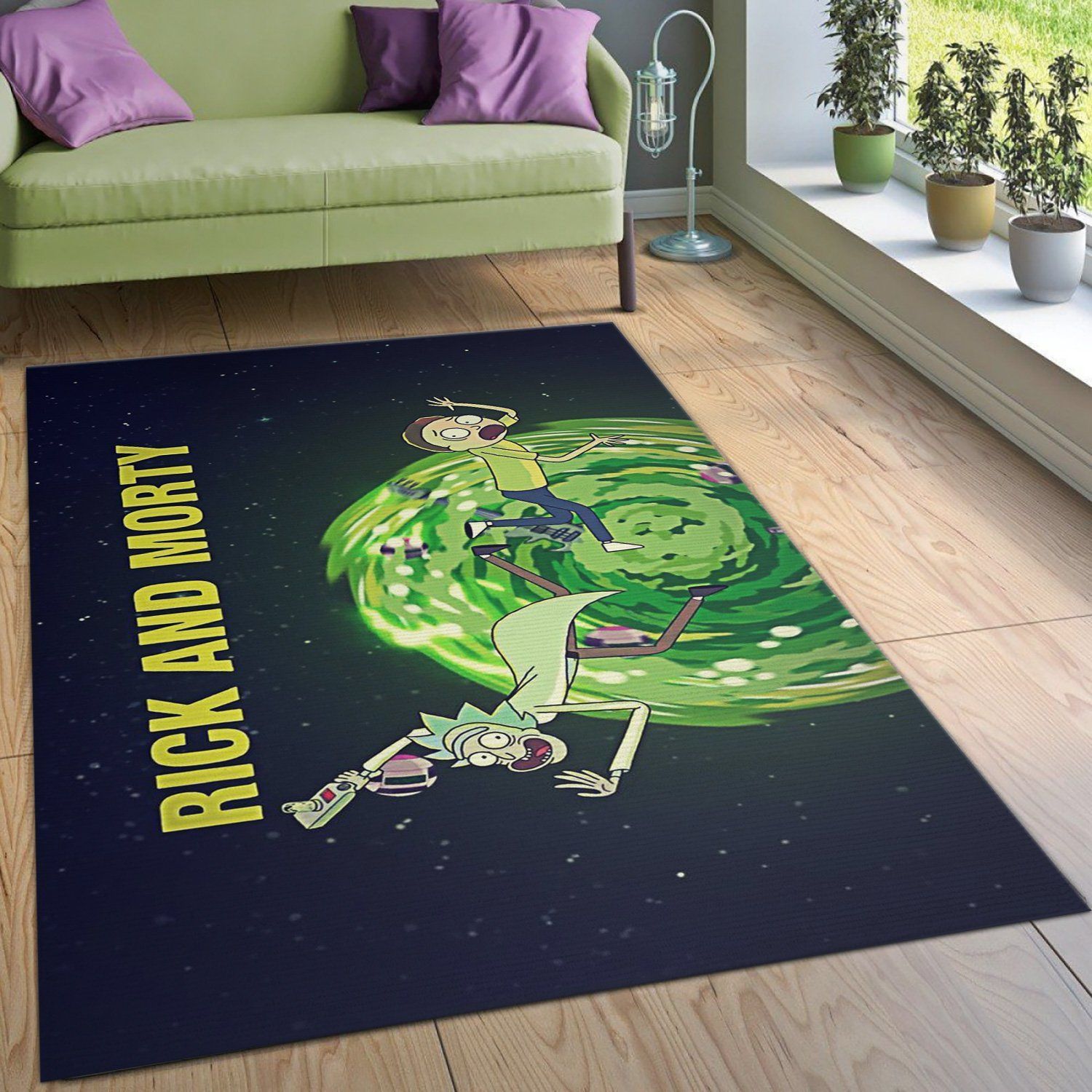 Rick And Morty Area Rug For Christmas Living Room Rug Home Decor Floor Decor - Indoor Outdoor Rugs