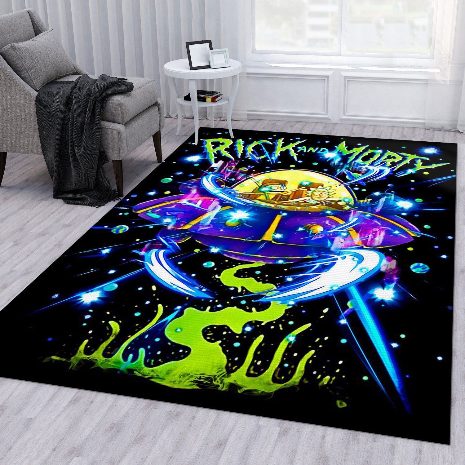 Rick And Morty Area Rug For Christmas Bedroom Rug Home Decor Floor Decor - Indoor Outdoor Rugs