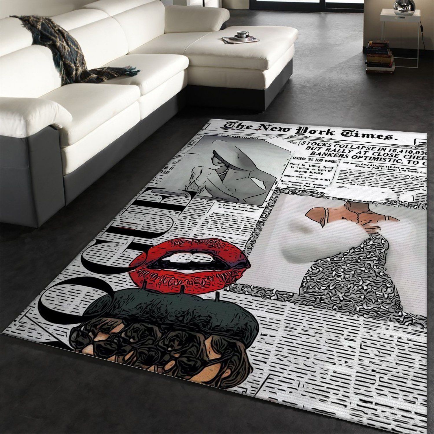 Ny Times Area Rug Fashion Brand Rug Christmas Gift US Decor - Indoor Outdoor Rugs