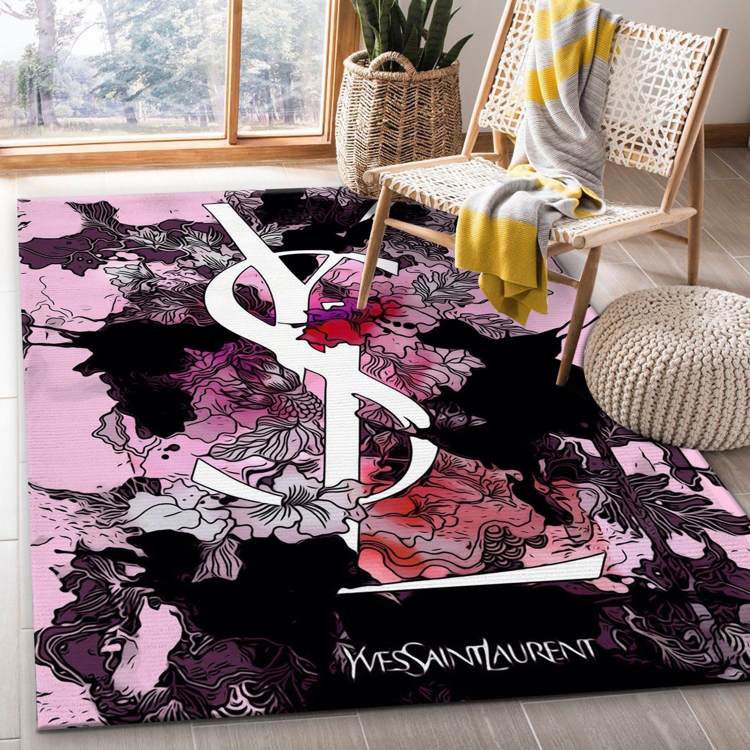 Ysl Area Rug Living Room Rug Christmas Gift US Decor - Indoor Outdoor Rugs