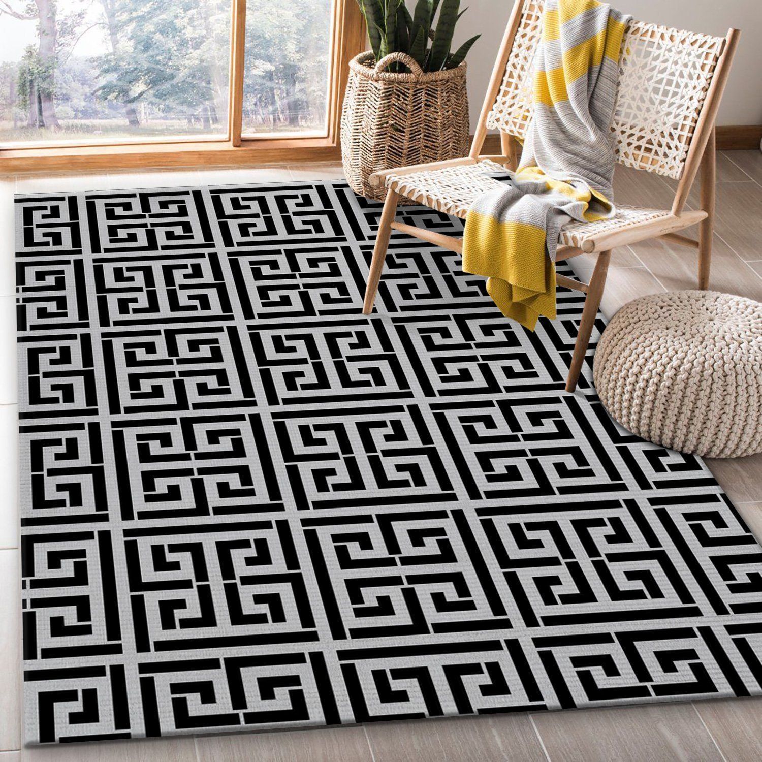 Versace Fashion Brand Living Room Rug Home US Decor - Indoor Outdoor Rugs