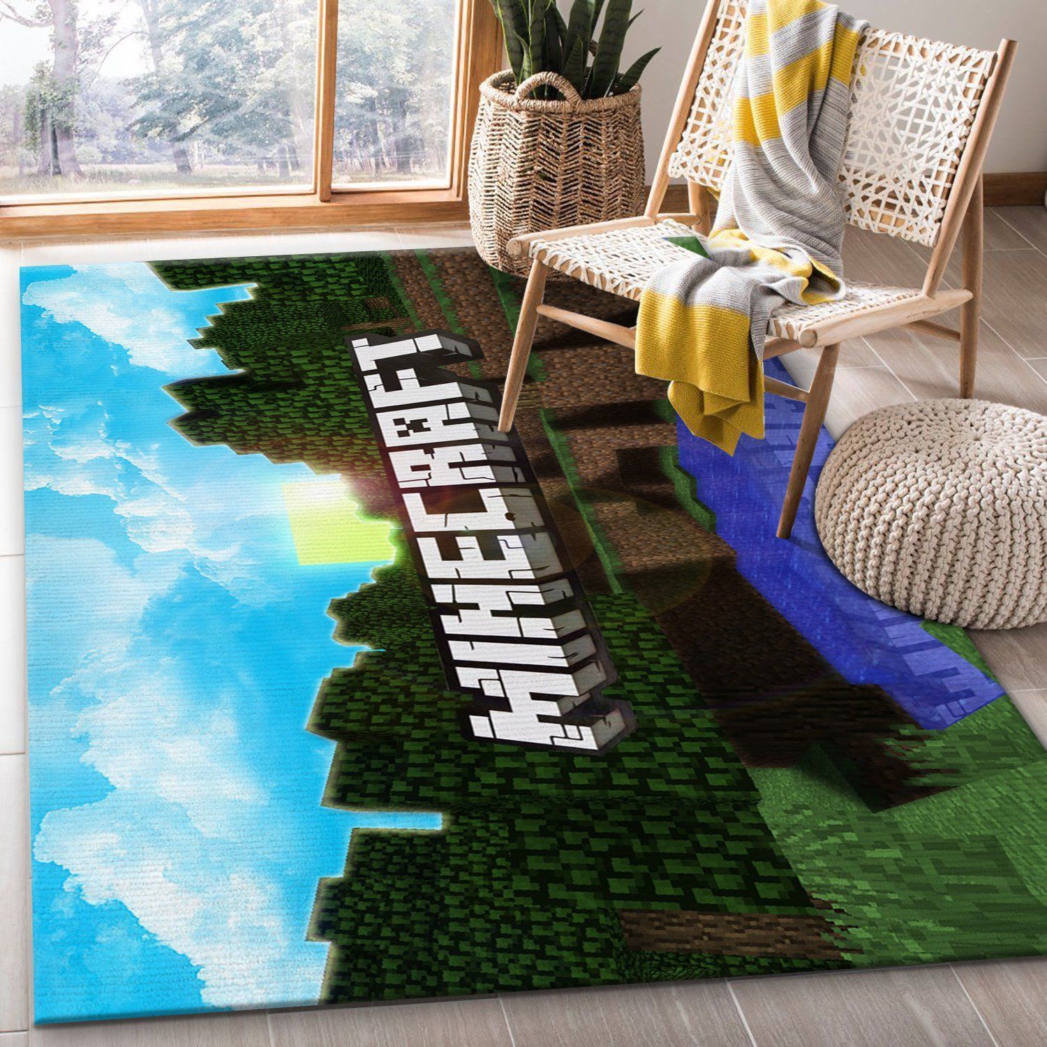 Minecraft Ver7 Area Rug For Christmas Bedroom Rug Home Decor Floor Decor - Indoor Outdoor Rugs