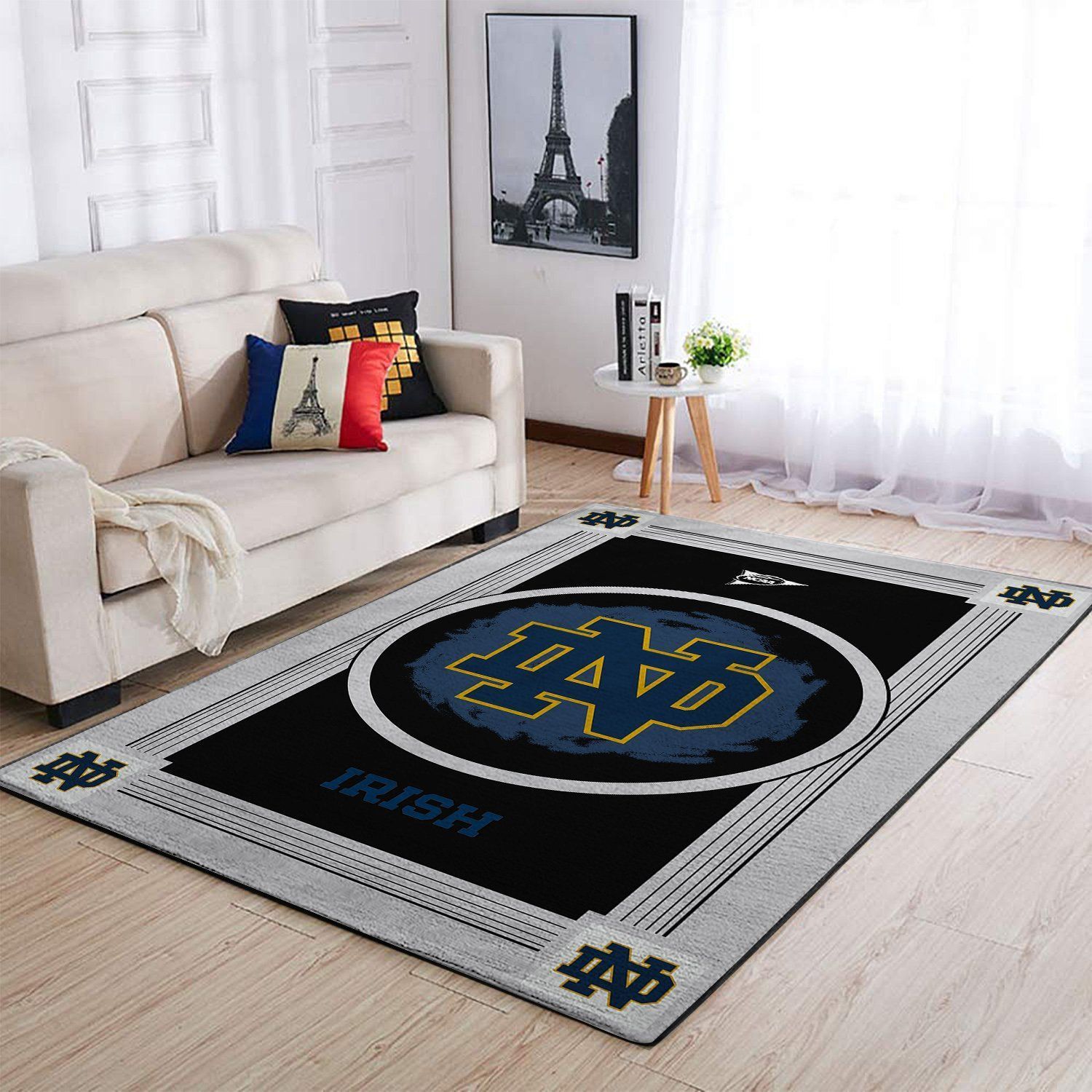 Notre Dame Fighting Irish Ncaa Team Logo Nice Gift Home Decor Rectangle Area Rug - Indoor Outdoor Rugs