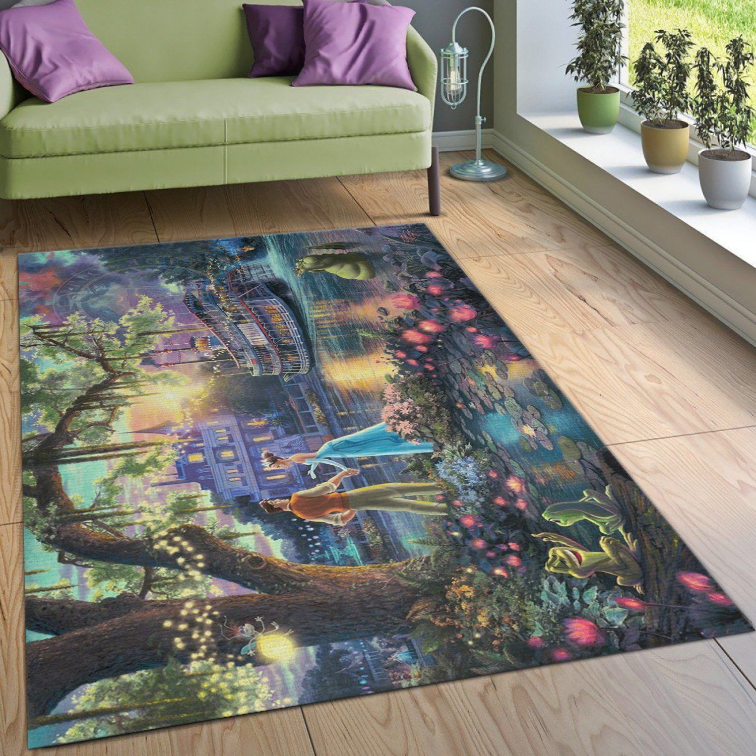 The Princess And The Frog Rug Living Room Rug Home Decor Floor Decor - Indoor Outdoor Rugs