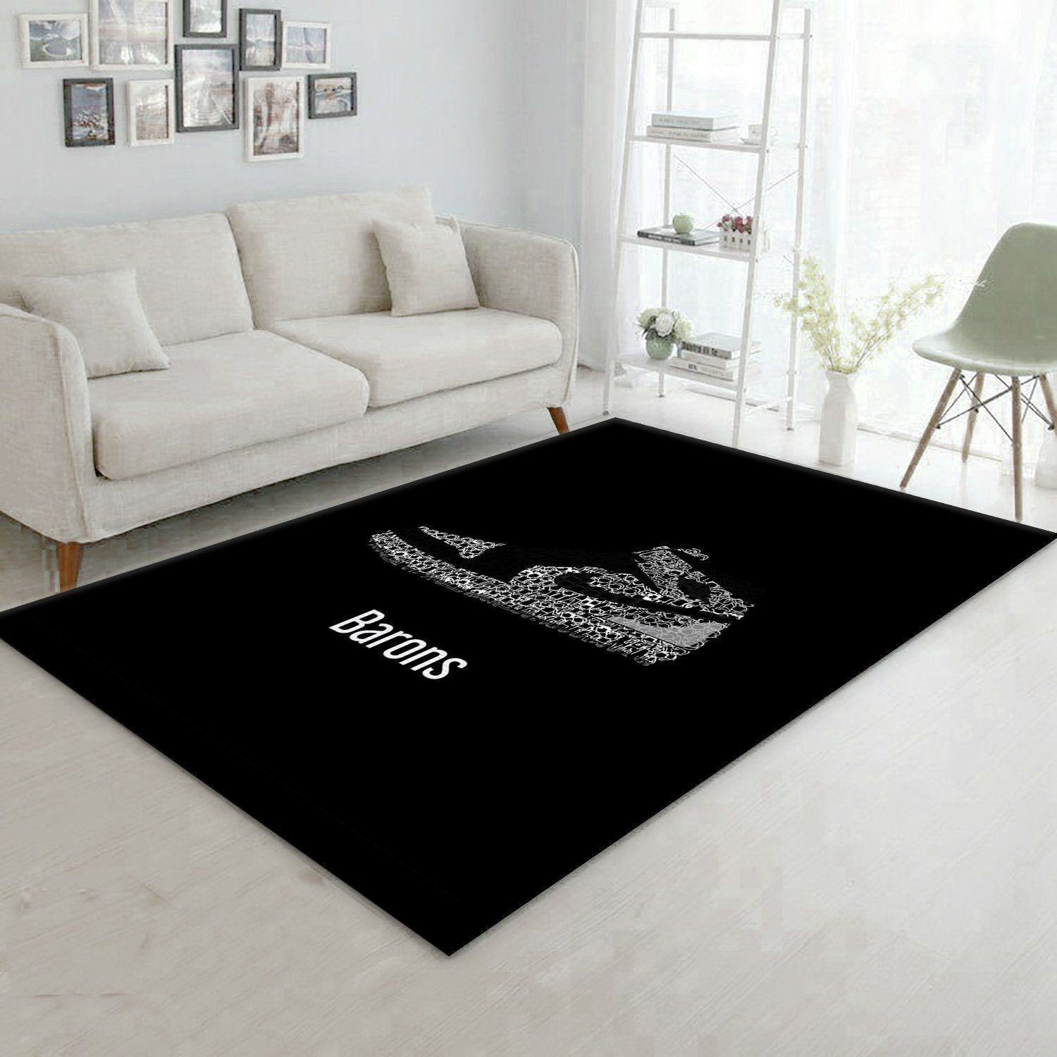 Air Jordan Barons Area Rug Bedroom Rug US Gift Decor - Indoor Outdoor Rugs