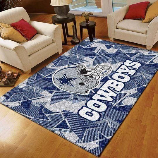 Dallas Cowboys Floor Area Rug Nfl Football Home Decor 01 - Indoor Outdoor Rugs