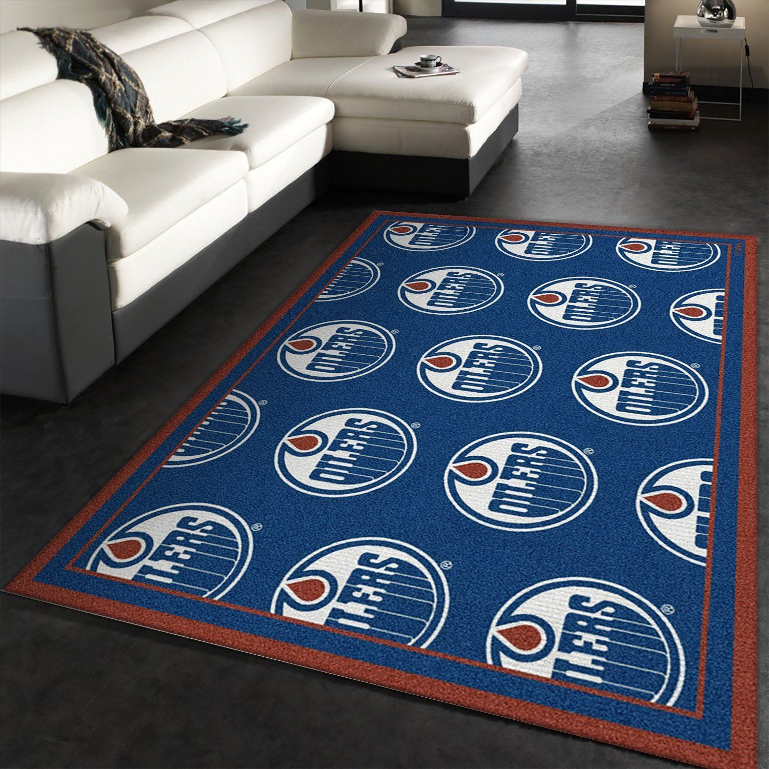 Nhl Repeat Edmonton Oilers Area Rug Carpet, Kitchen Rug, Home US Decor - Indoor Outdoor Rugs