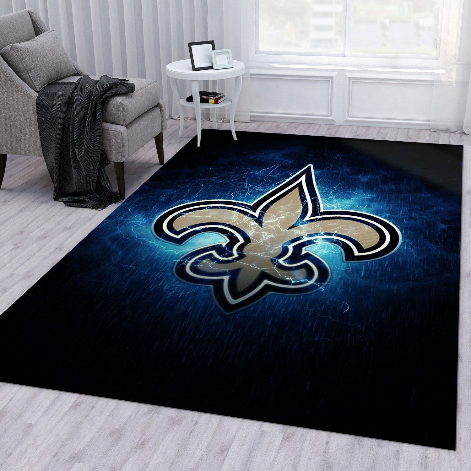 New Orleans Saints Nfl Area Rug For Christmas Living Room Rug Christmas Gift US Decor - Indoor Outdoor Rugs