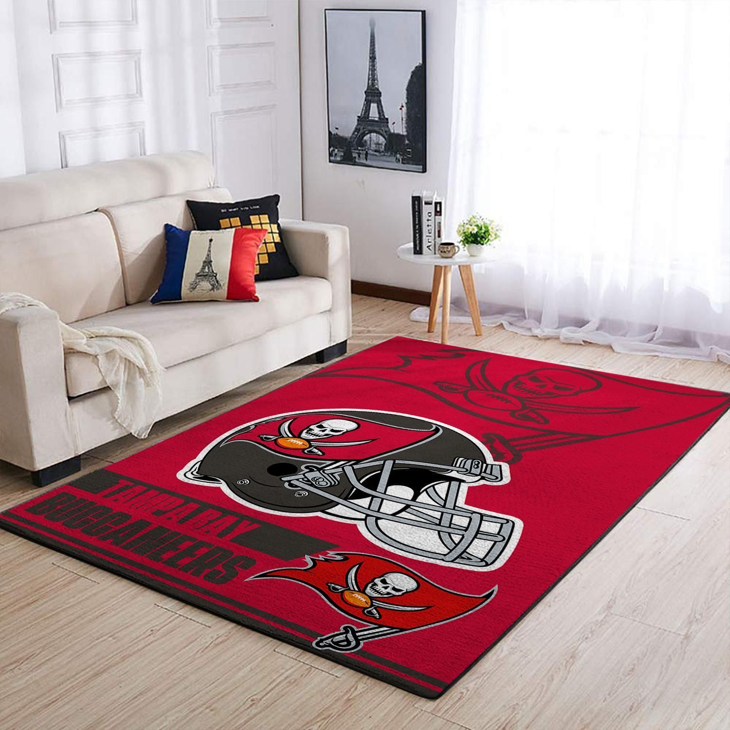 Tampa Bay Buccaneers Nfl Team Logo Helmet Nice Gift Home Decor Rectangle Area Rug - Indoor Outdoor Rugs