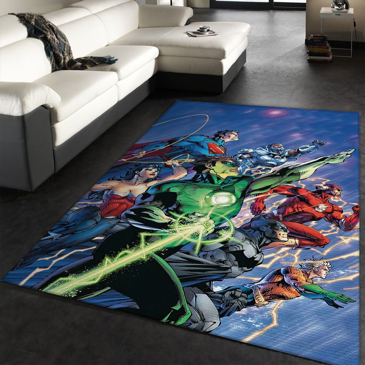 Justice League SuperHeros Movies Area Rugs Living Room Carpet - Indoor Outdoor Rugs