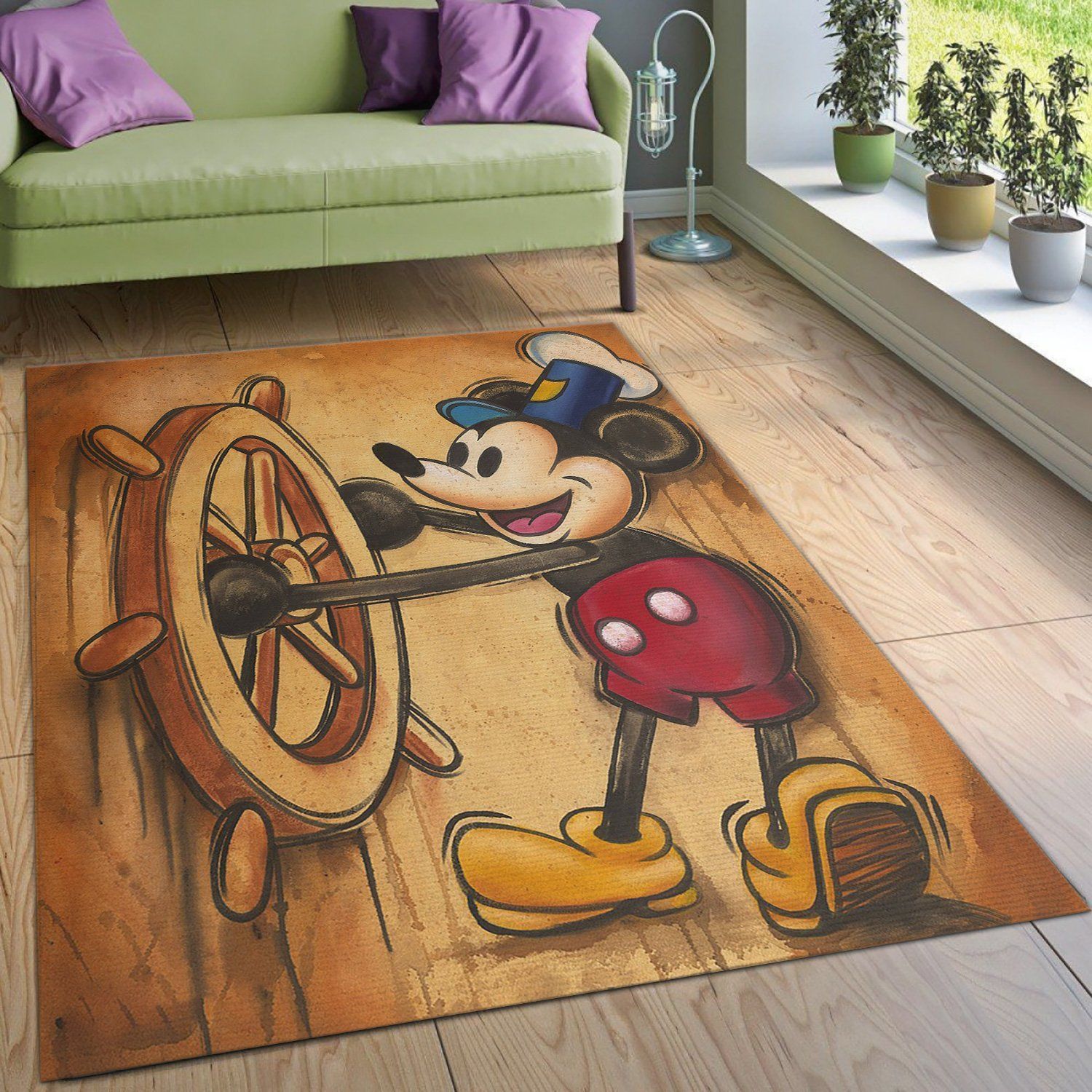 Happy Area Rug For Christmas Living Room Rug Home Decor Floor Decor - Indoor Outdoor Rugs